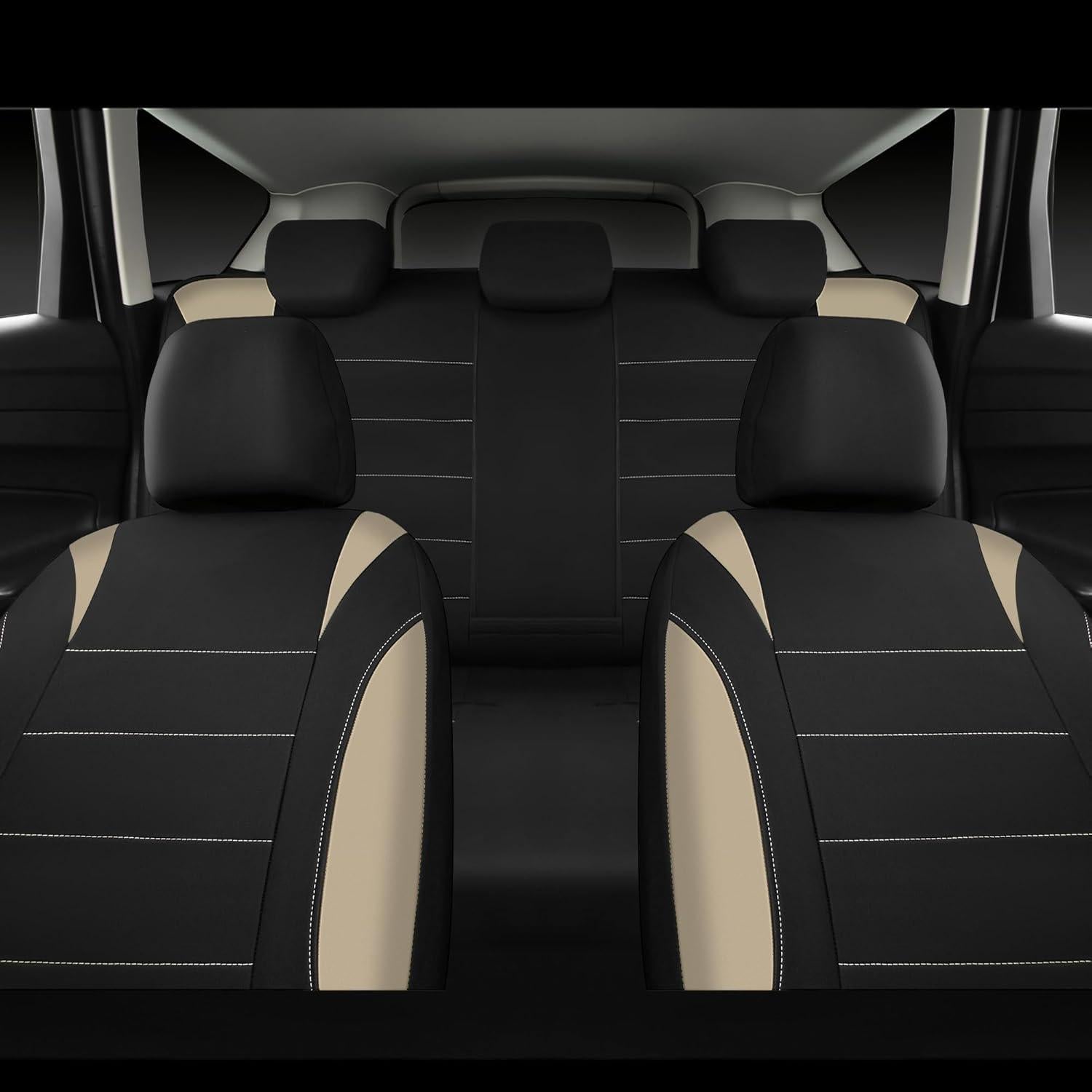 Fundas de Asiento de Coche CAR PASS Neopreno Impermeable Beige