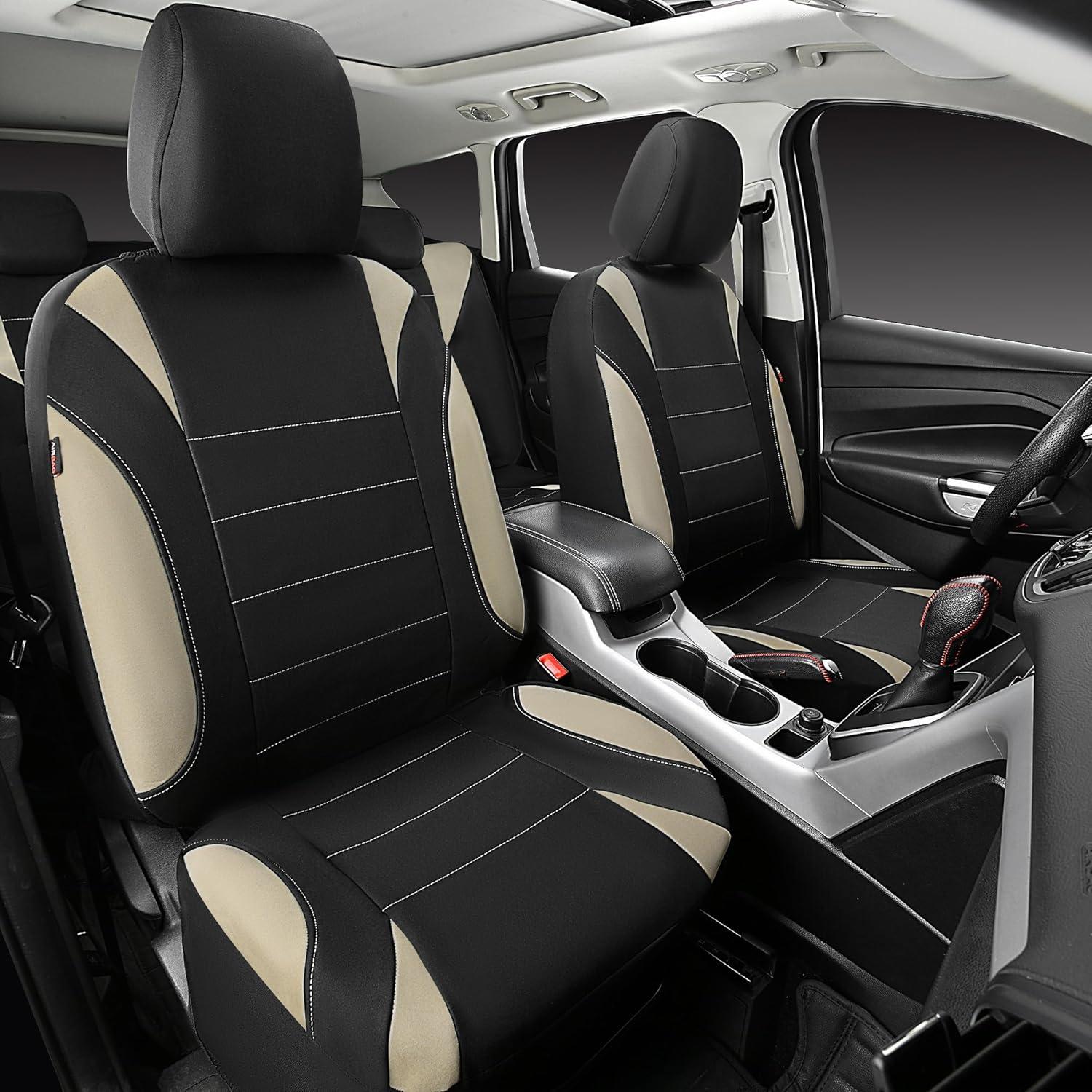 Fundas de Asiento de Coche CAR PASS Neopreno Impermeable Beige