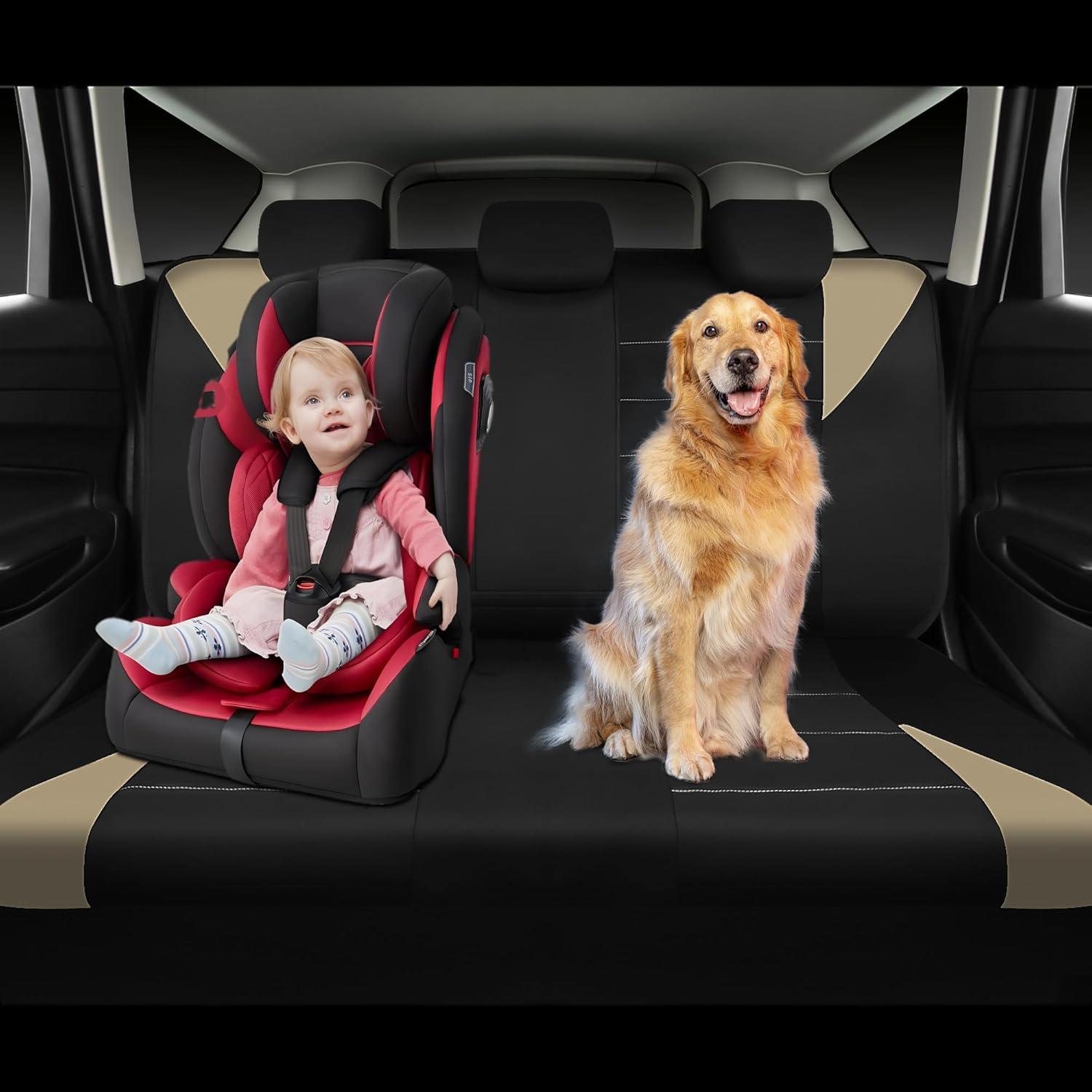 Fundas de Asiento de Coche CAR PASS Neopreno Impermeable Beige