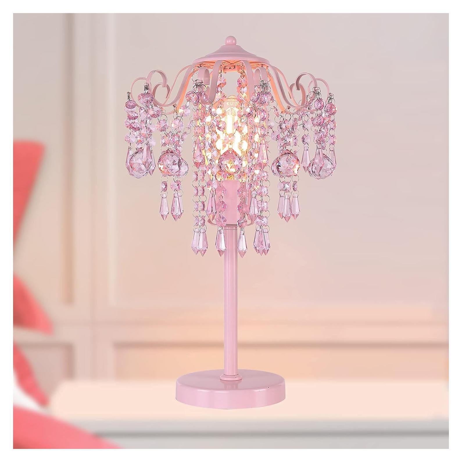 Lámpara de mesa rosa MEIXISUE 1 luz E26 51.8 cm