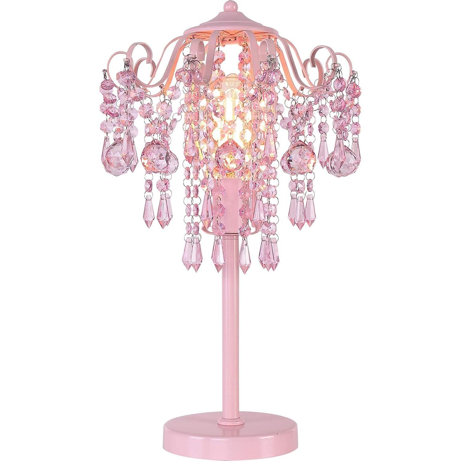 Lámpara de mesa rosa MEIXISUE 1 luz E26 51.8 cm