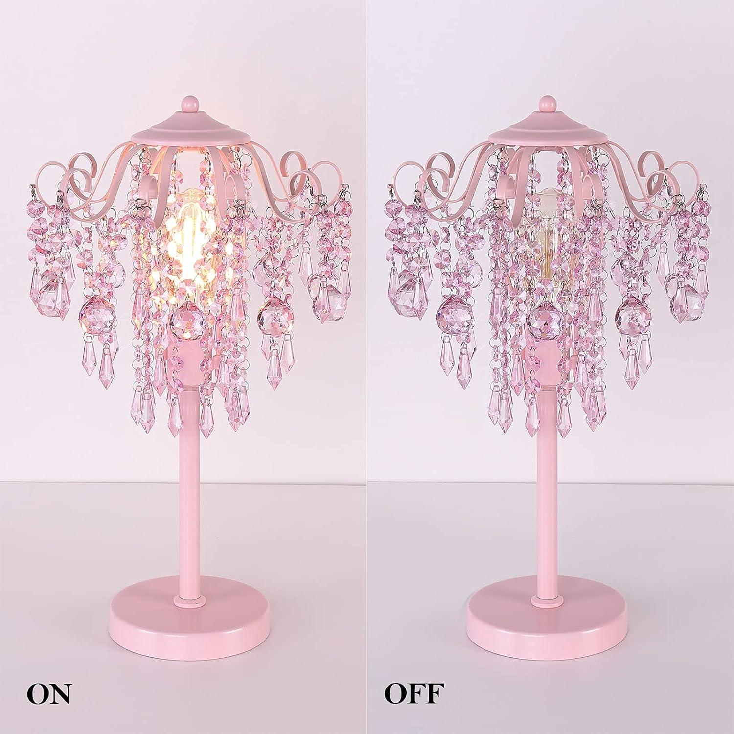 Lámpara de mesa rosa MEIXISUE 1 luz E26 51.8 cm