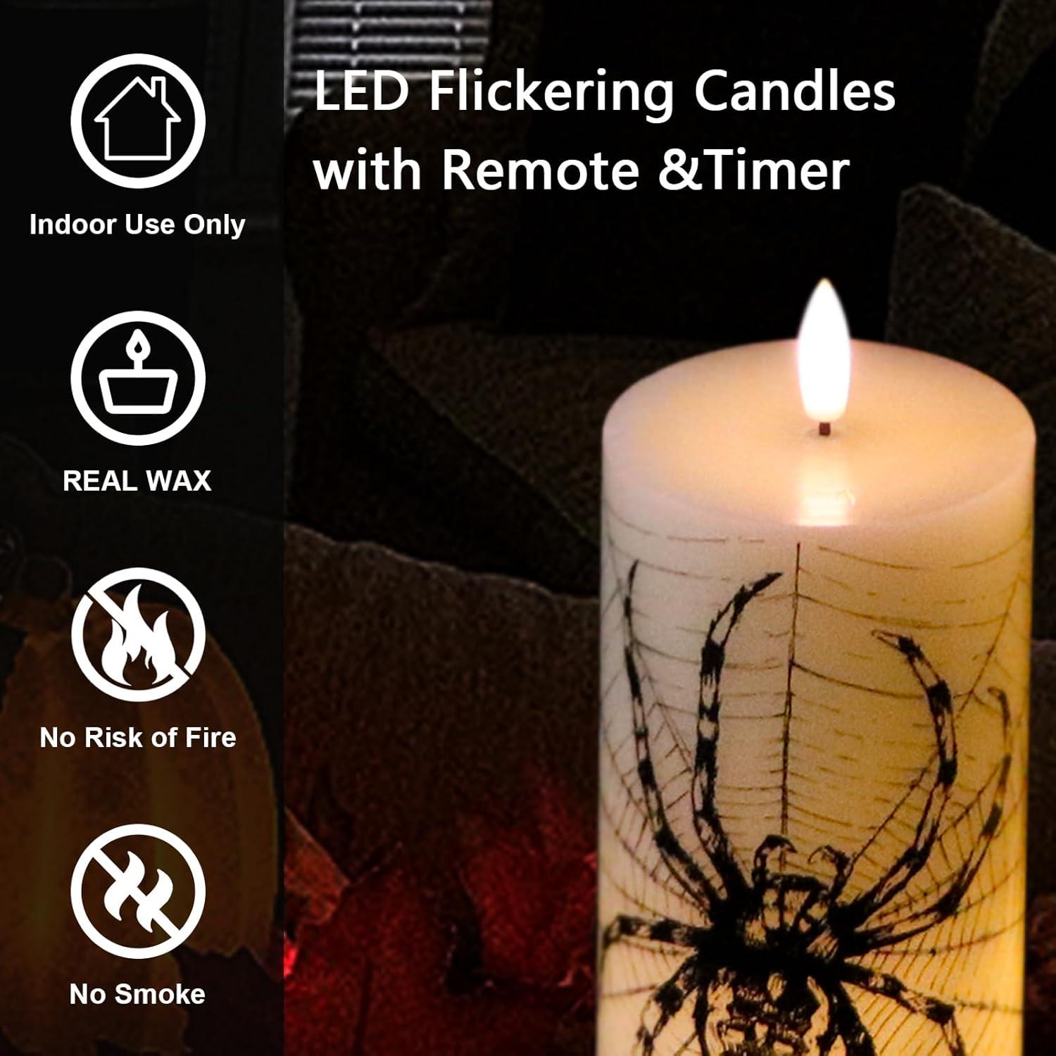 Velas LED Sin Llama Halloween Lasumora KLYK con Temporizador