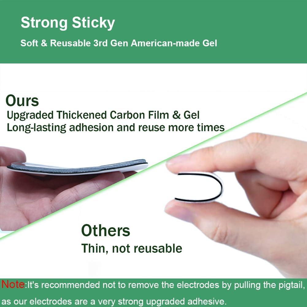 Pads de Reemplazo TENS Grozav 22Pcs Gel Alta Calidad