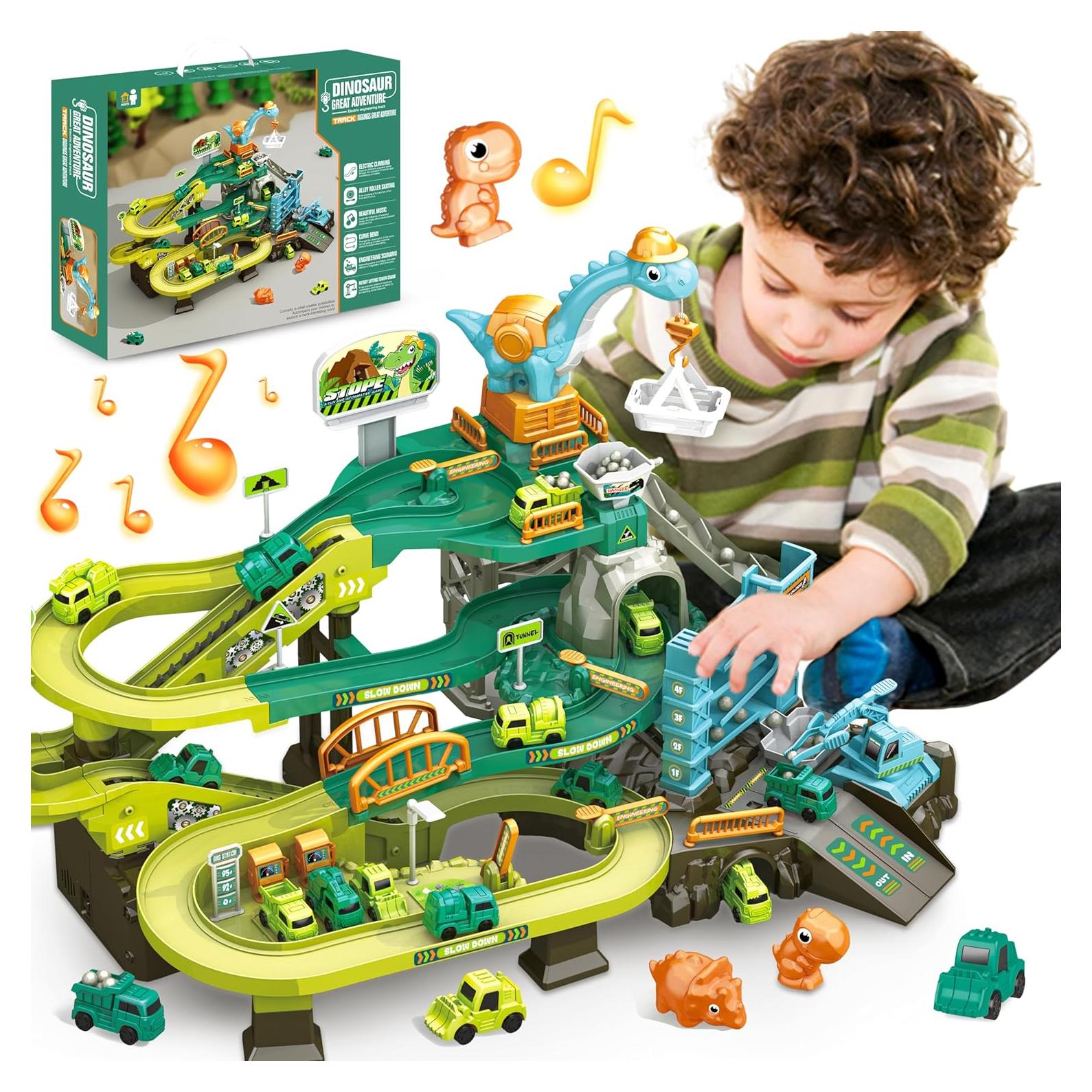 Set de Pista de Carreras SmilessKiddo 68 PCS para Niños 3-6 Años