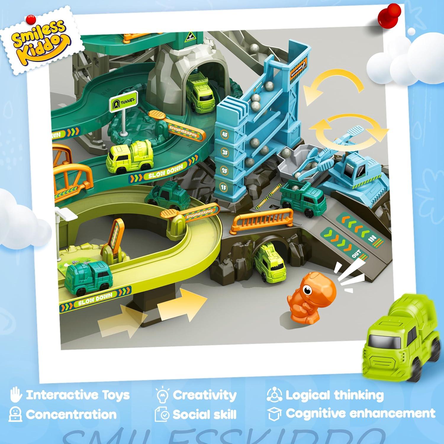 Set de Pista de Carreras SmilessKiddo 68 PCS para Niños 3-6 Años