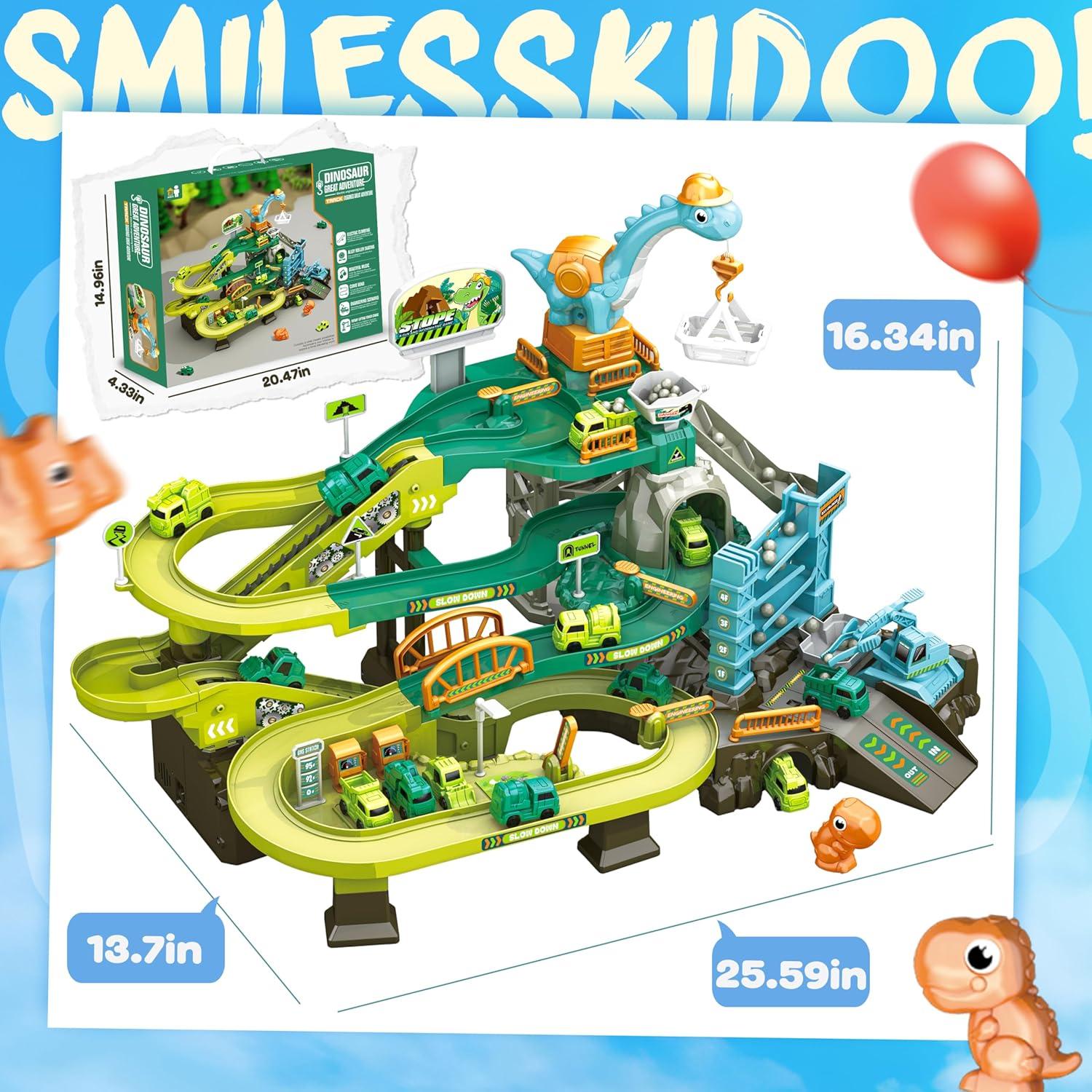 Set de Pista de Carreras SmilessKiddo 68 PCS para Niños 3-6 Años