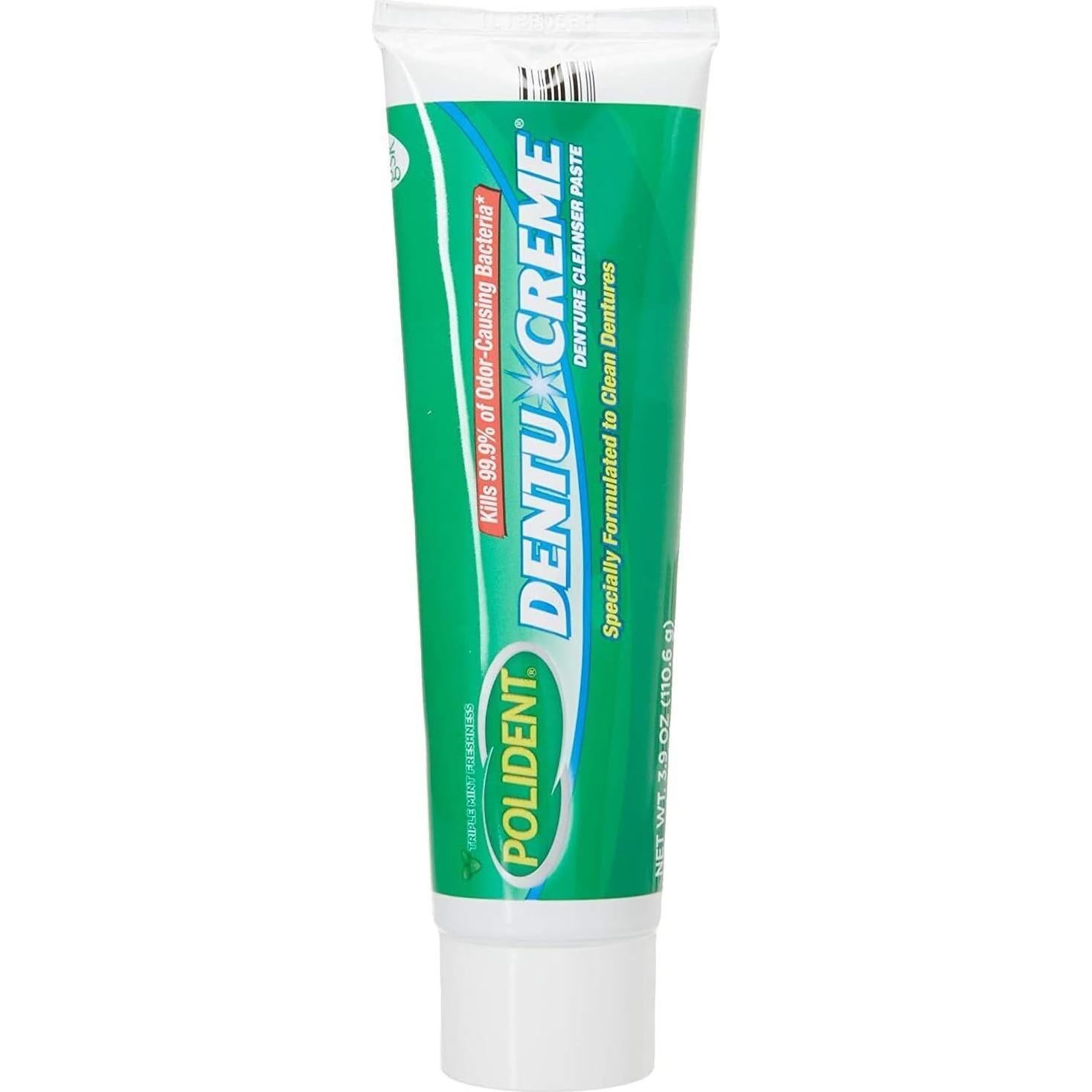 Limpiador de Dentaduras Polident Dentu-Creme 110 g - Paquete de 4
