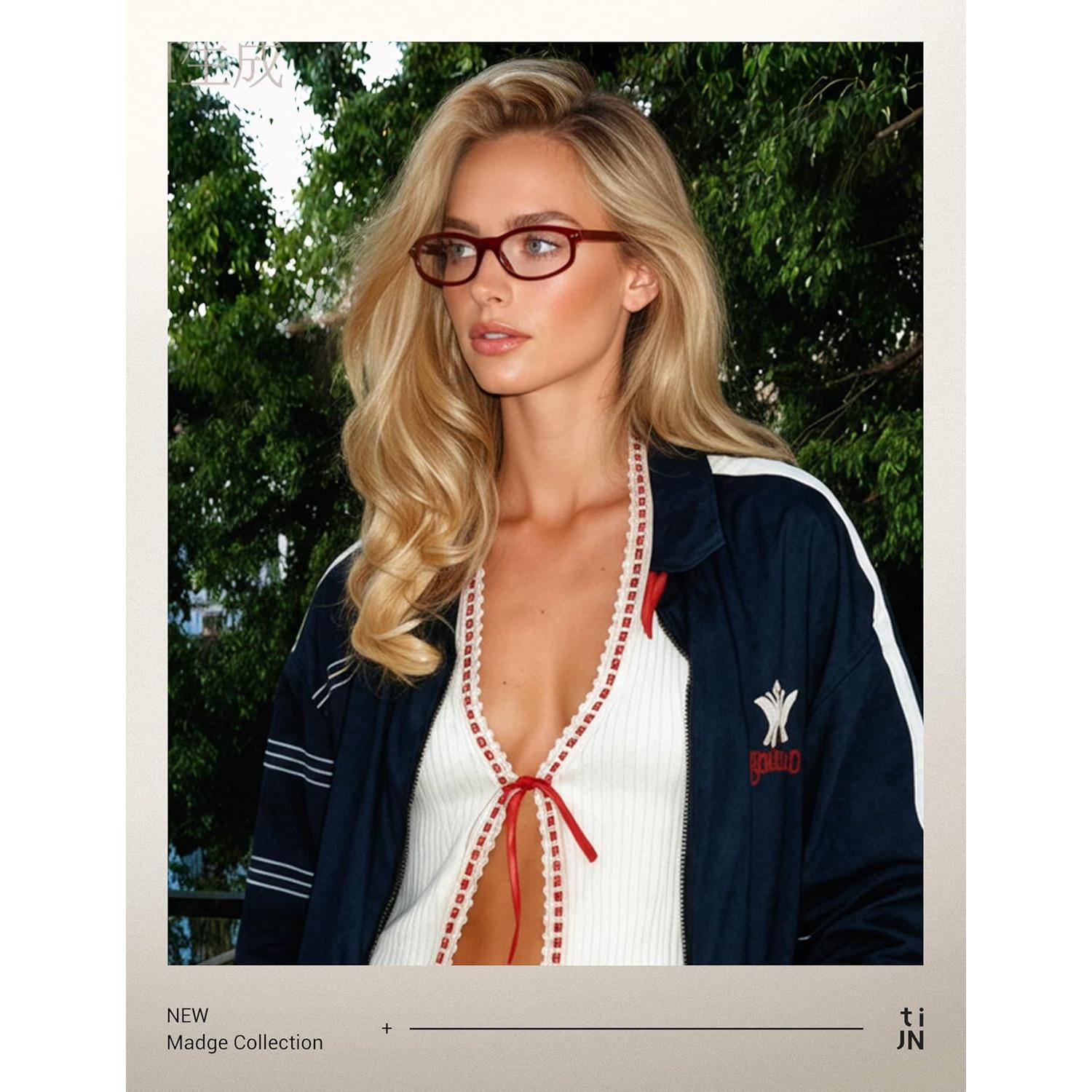 Gafas de bloqueo de luz azul TIJN Olisa unisex - Marco ovalado