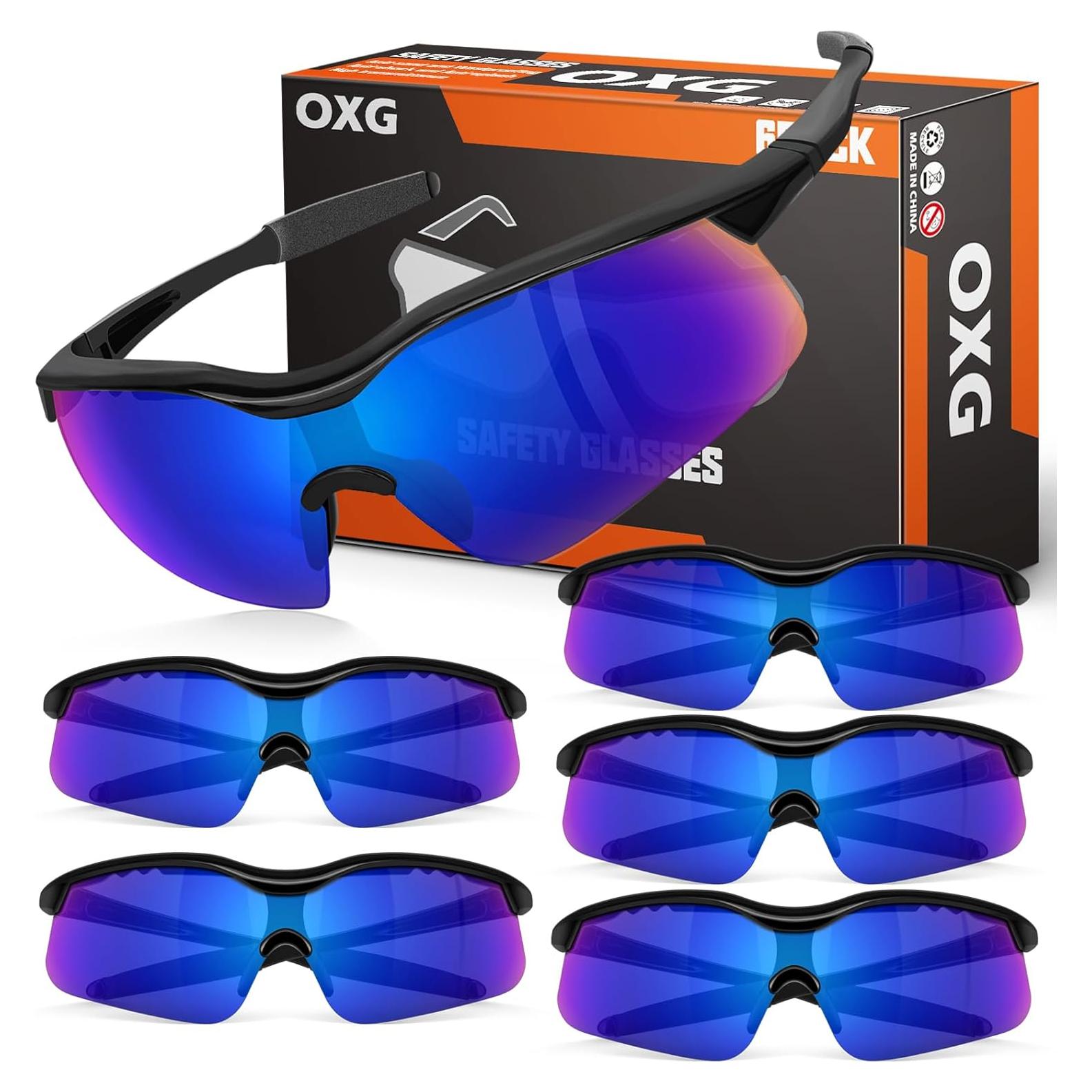 Gafas de Seguridad OXG Tinteadas Unisex ANSI Z87.1 - 6 Paquetes