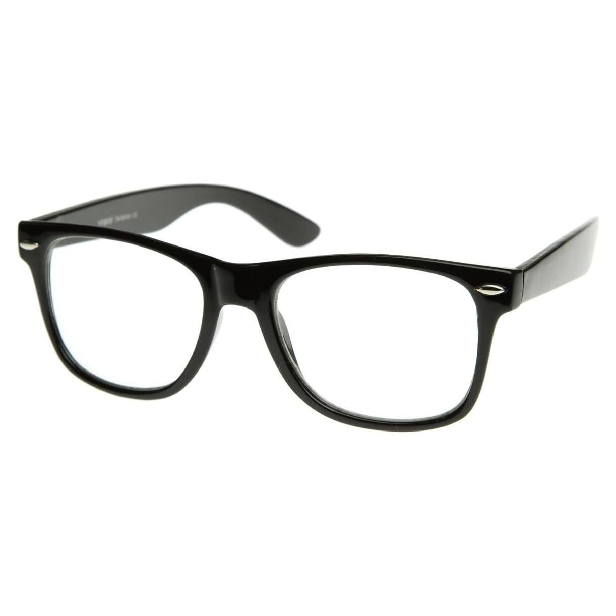Gafas de Montura Cuerno zeroUV Vintage con Lentes Transparentes