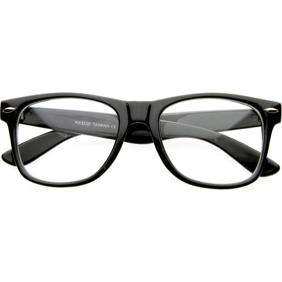 Gafas de Montura Cuerno zeroUV Vintage con Lentes Transparentes
