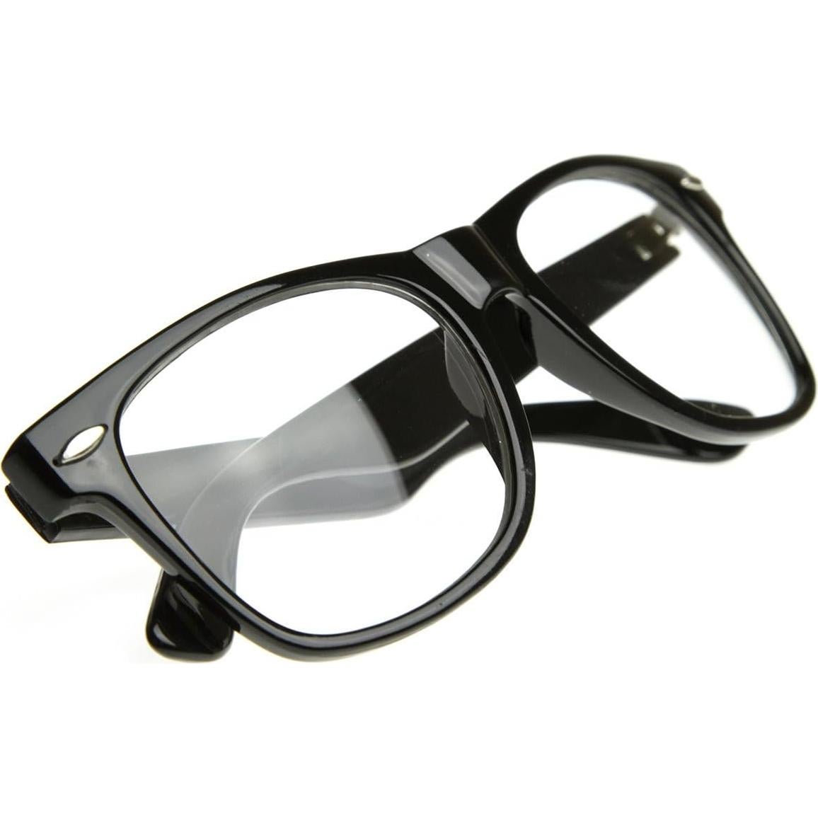 Gafas de Montura Cuerno zeroUV Vintage con Lentes Transparentes