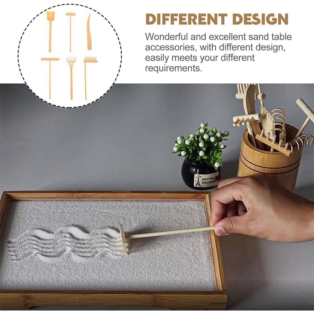 TOPPERFUN 12 Piezas Mini Rastrillos de Jardín Zen para Arena