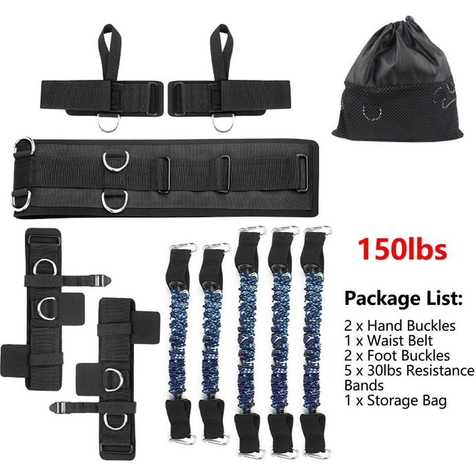 Juego de bandas de resistencia Sfeexun 150 lbs para boxeo