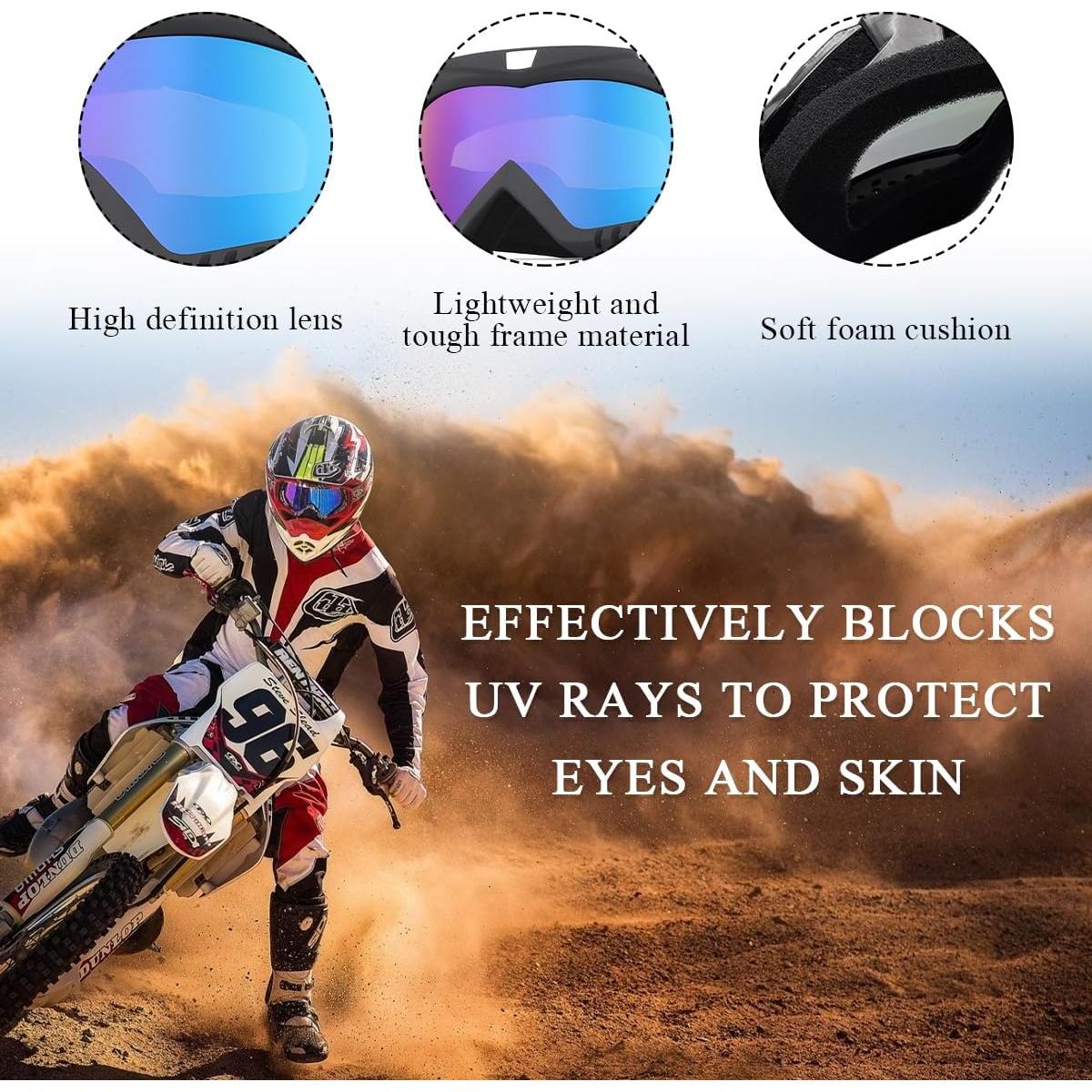 Gafas de Motocross Yourkar a Prueba de Viento y Polvo