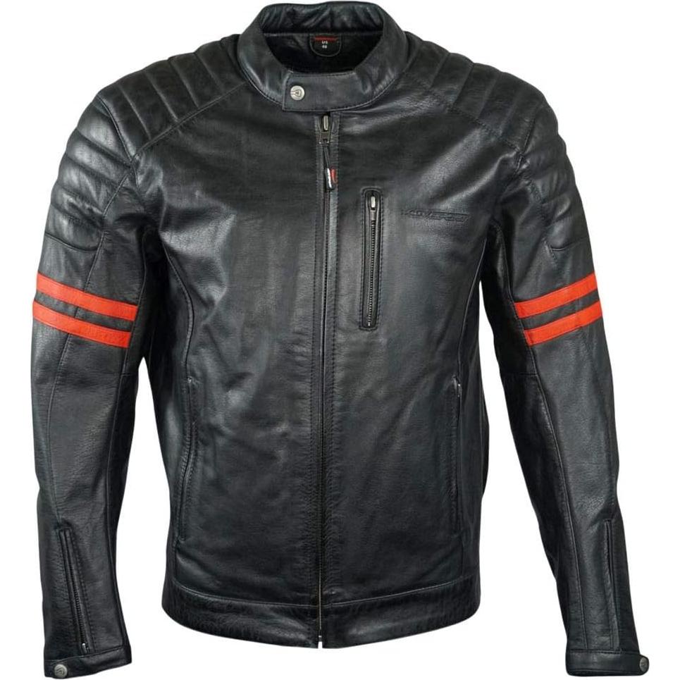 Chaqueta de Motocicleta AGVSPORT Flex Café, Cuero Premium CE Nivel 2