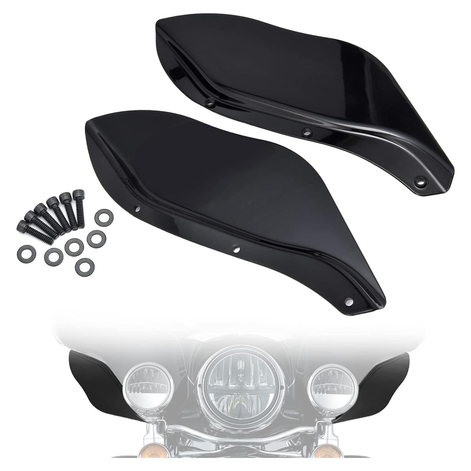 Deflectores de aire de carenado negro Amazicha para Harley 1996-2013