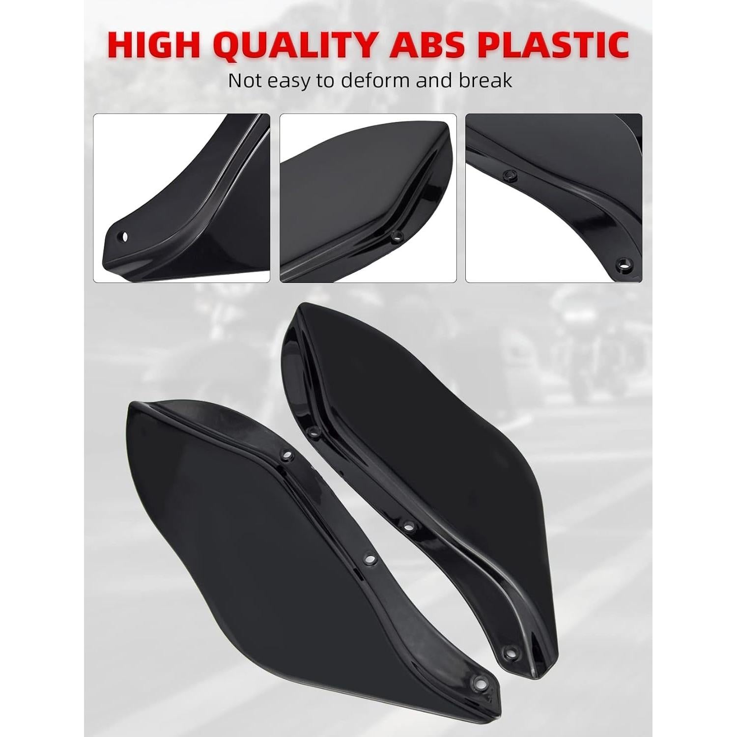 Deflectores de aire de carenado negro Amazicha para Harley 1996-2013