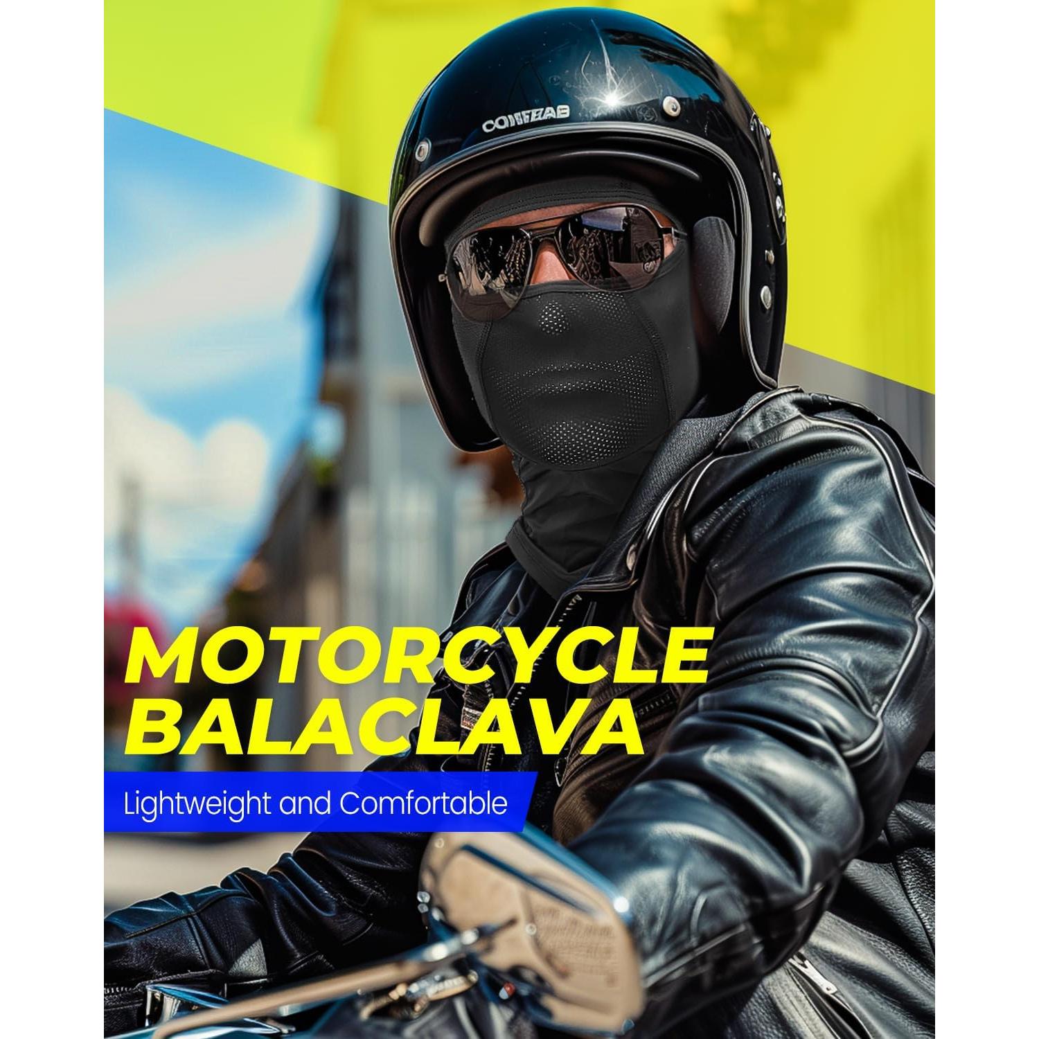 Balaclava Refrescante UV para Motocicleta y Esquí - Negra