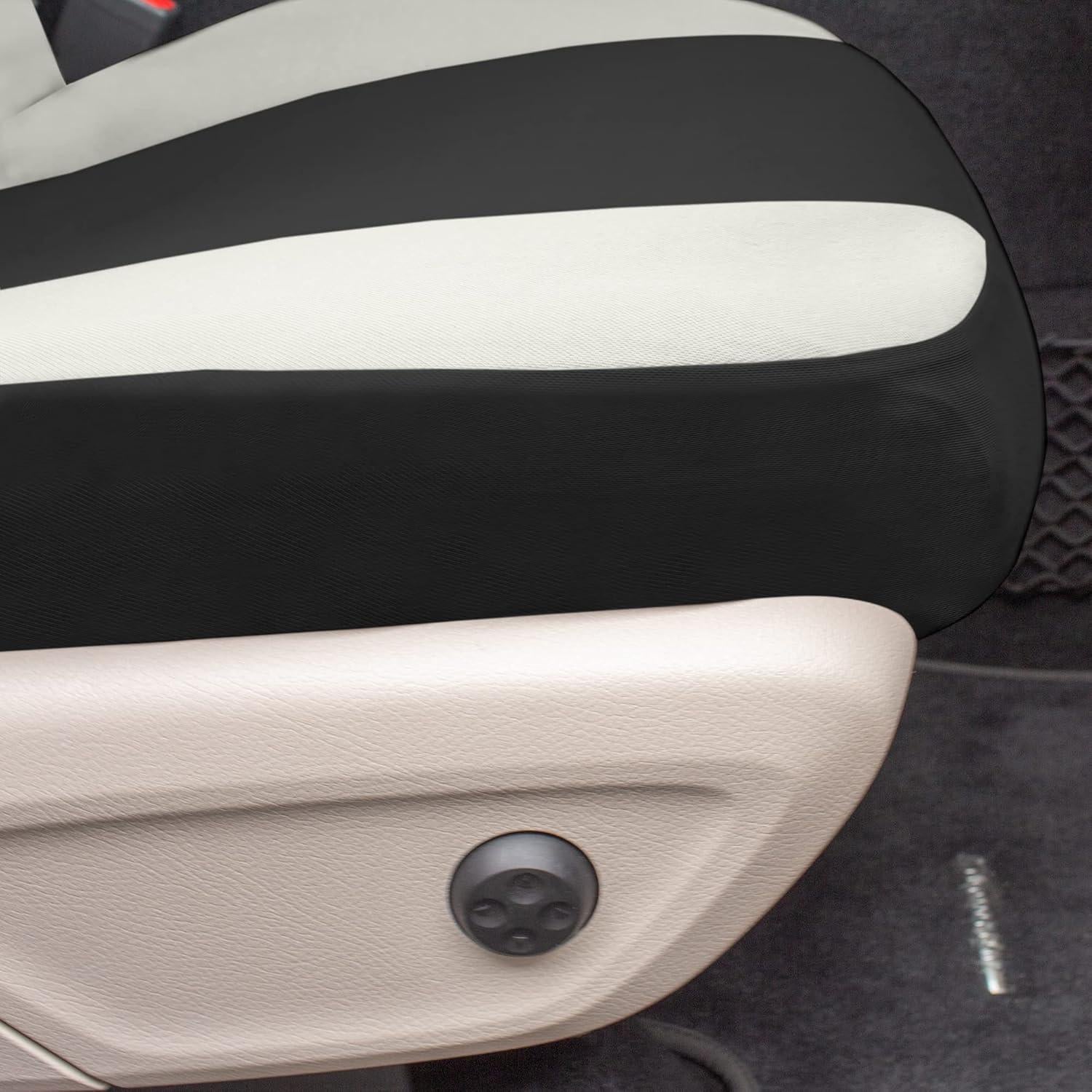 Cubiertas de Asiento de Automóvil TLH Juego Completo Beige Negro