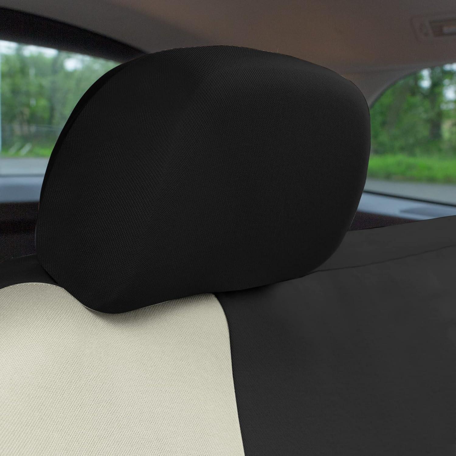 Cubiertas de Asiento de Automóvil TLH Juego Completo Beige Negro