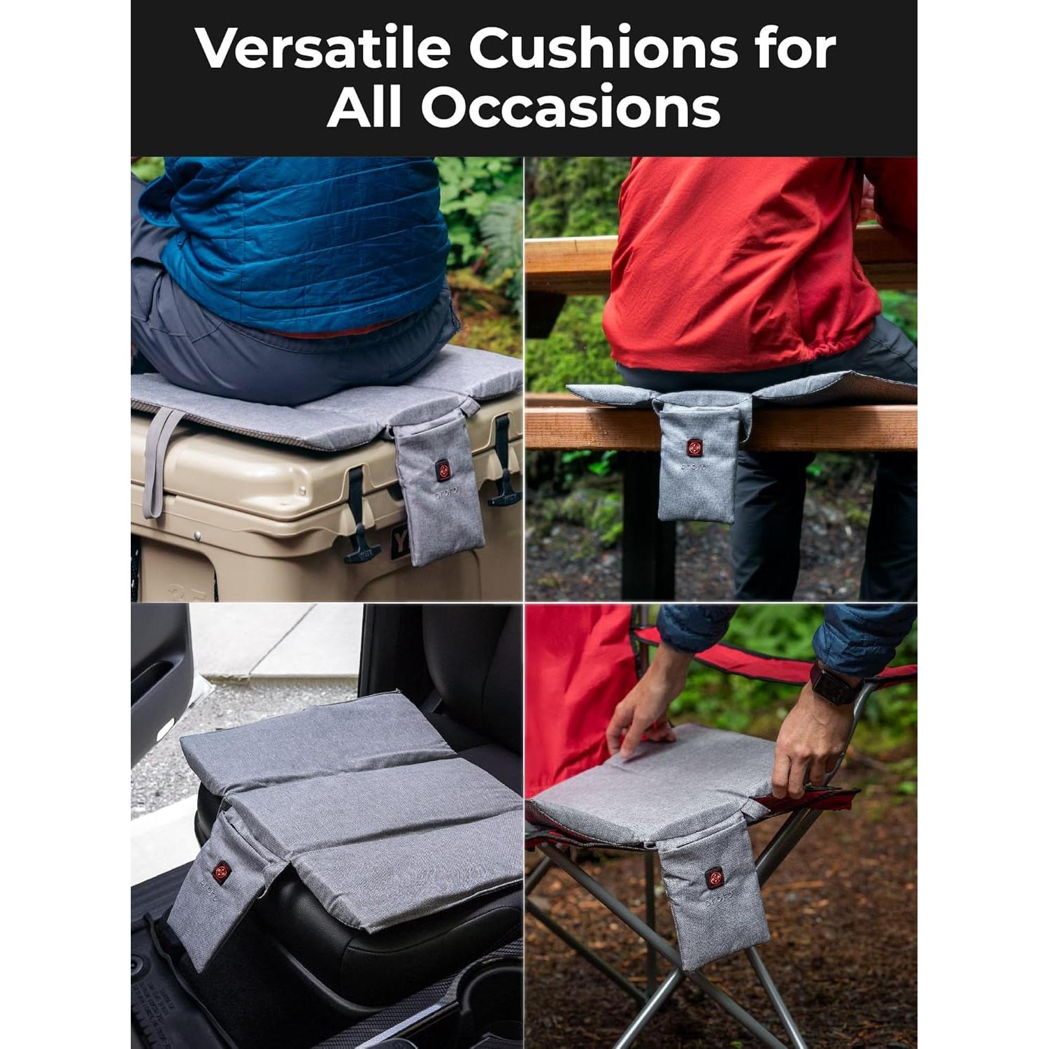 Cojín de Asiento Calentado ORORO USB Plegable Negro