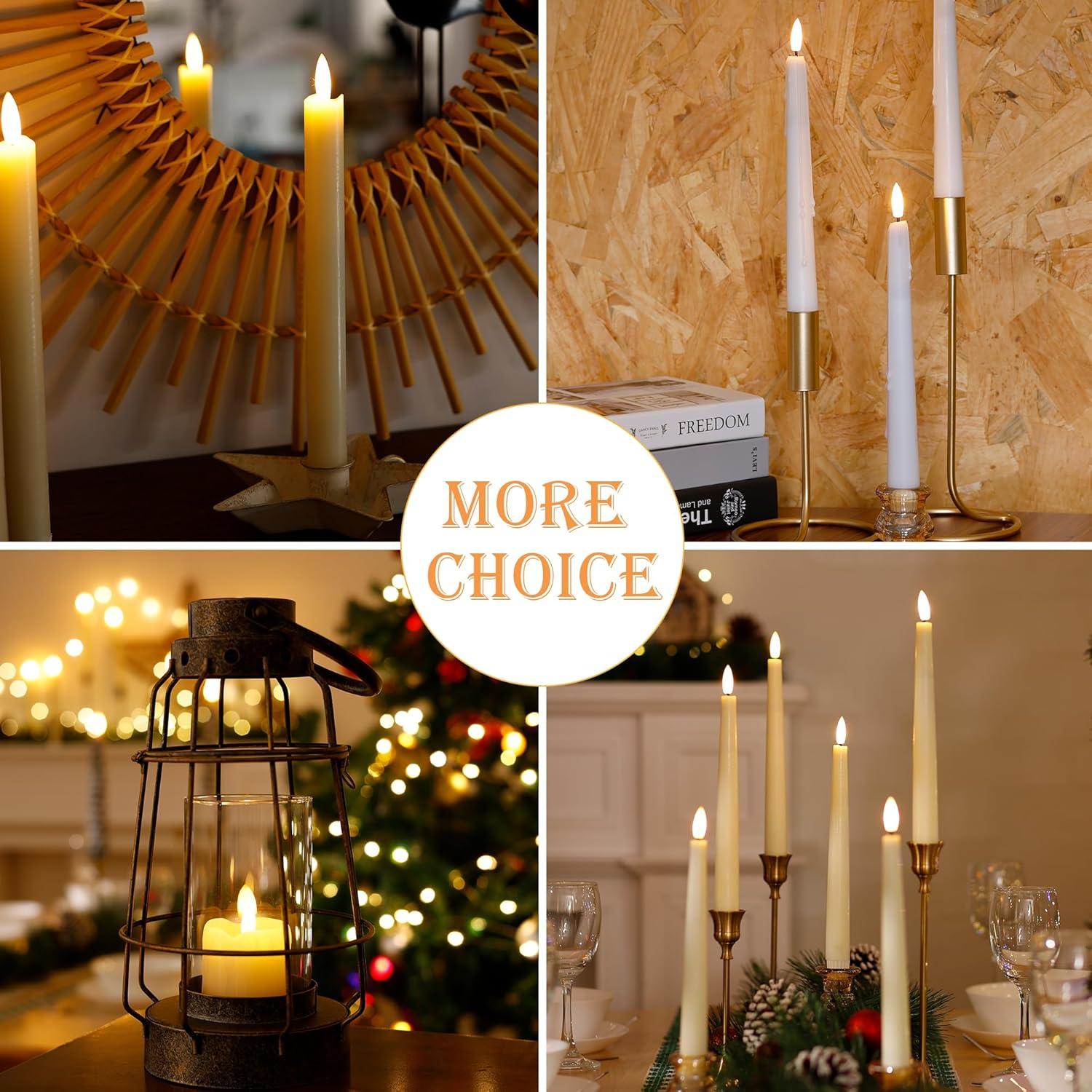 Velas LED Sin Llama AFINETH 24.4 cm con Control Remoto - Paquete de 6