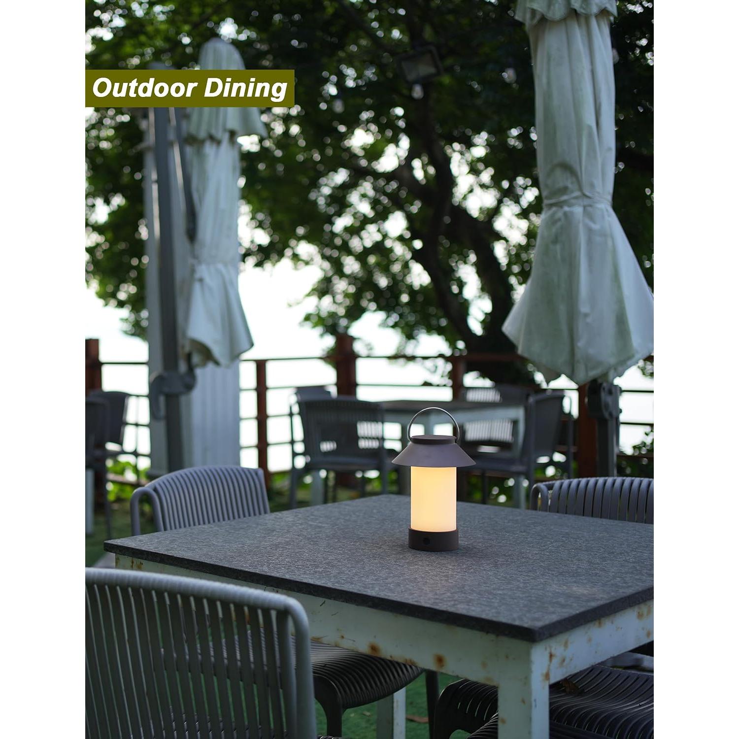 Lámpara de Mesa Inalámbrica Recargable Verde 4000mAh Efecto Llama