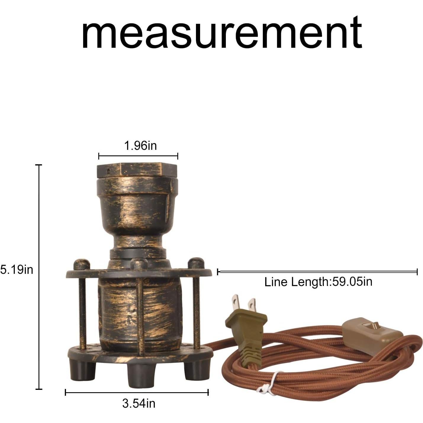 Base de Lámpara de Mesa Vintage JUNOLUX E26 Latón 13.2cm