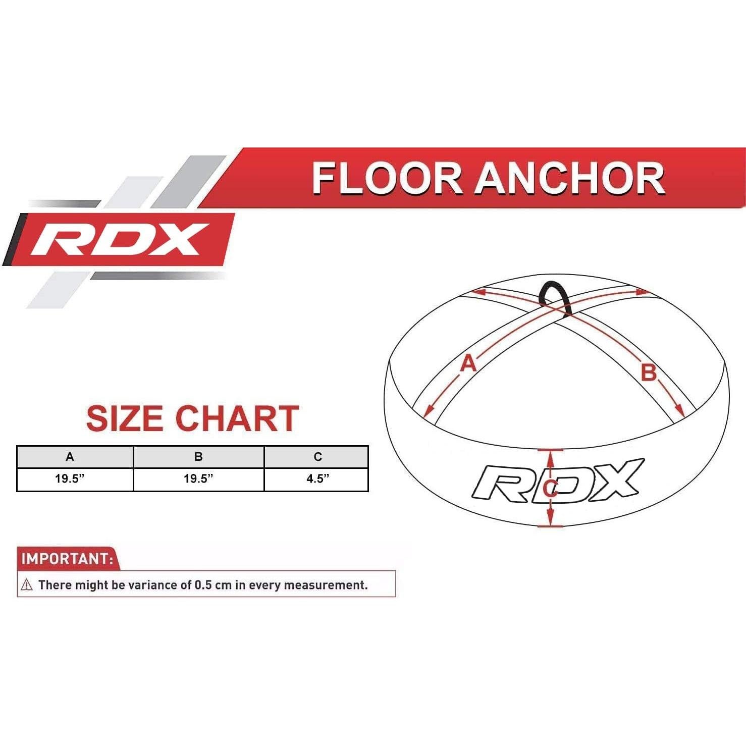 Ancla de Suelo RDX para Bolsa de Boxeo Doble Extremo 45cm