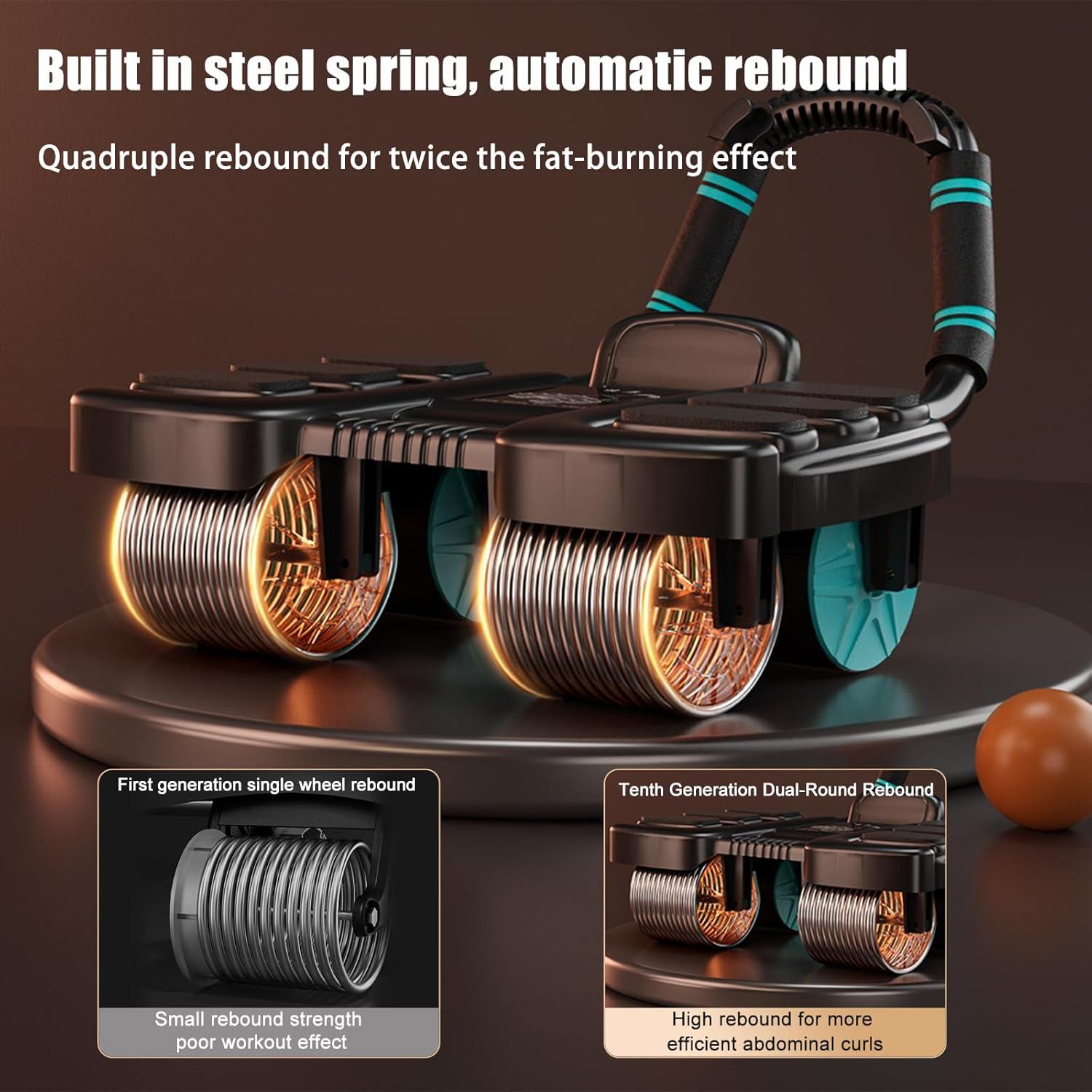 Rueda Abdominal POYIPI 2025 con Soporte para Codos - 4 Ruedas