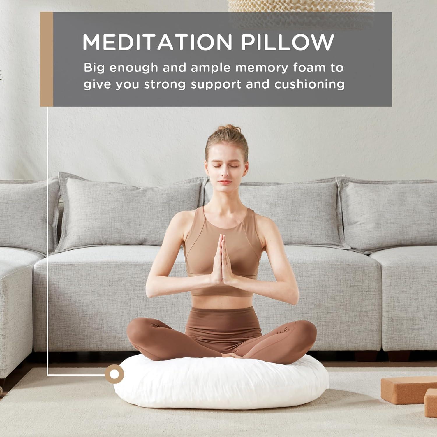 Cojín de Meditación Grande Codi 81 cm Redondo Café