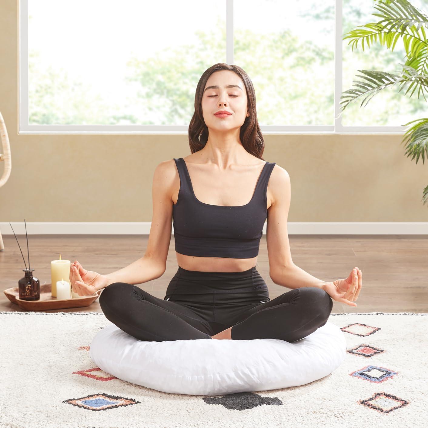 Cojín de Meditación Grande Codi 81 cm Redondo Café