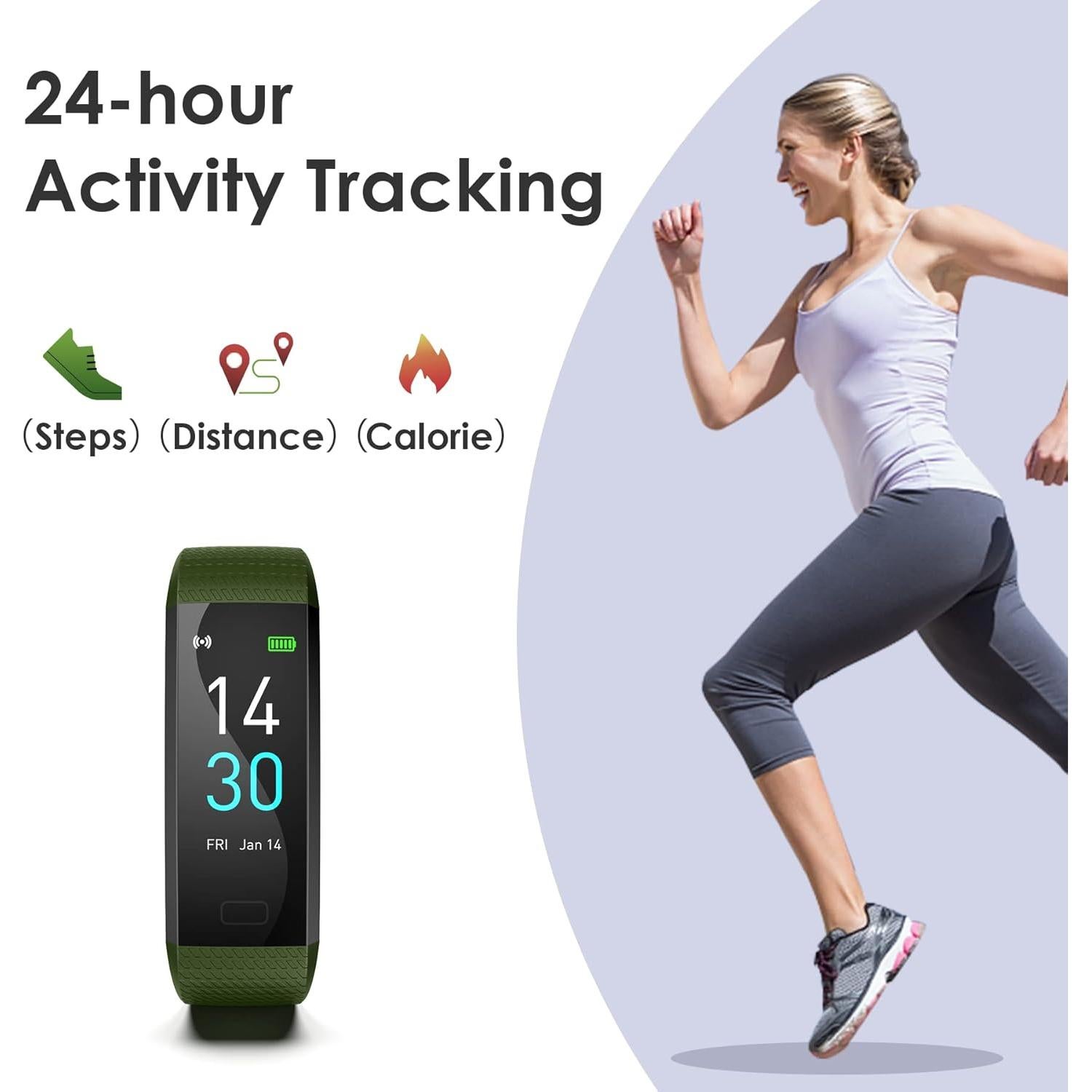 Reloj Inteligente Fitness Threesheep S5 Oliva - Monitoreo Salud y Actividad