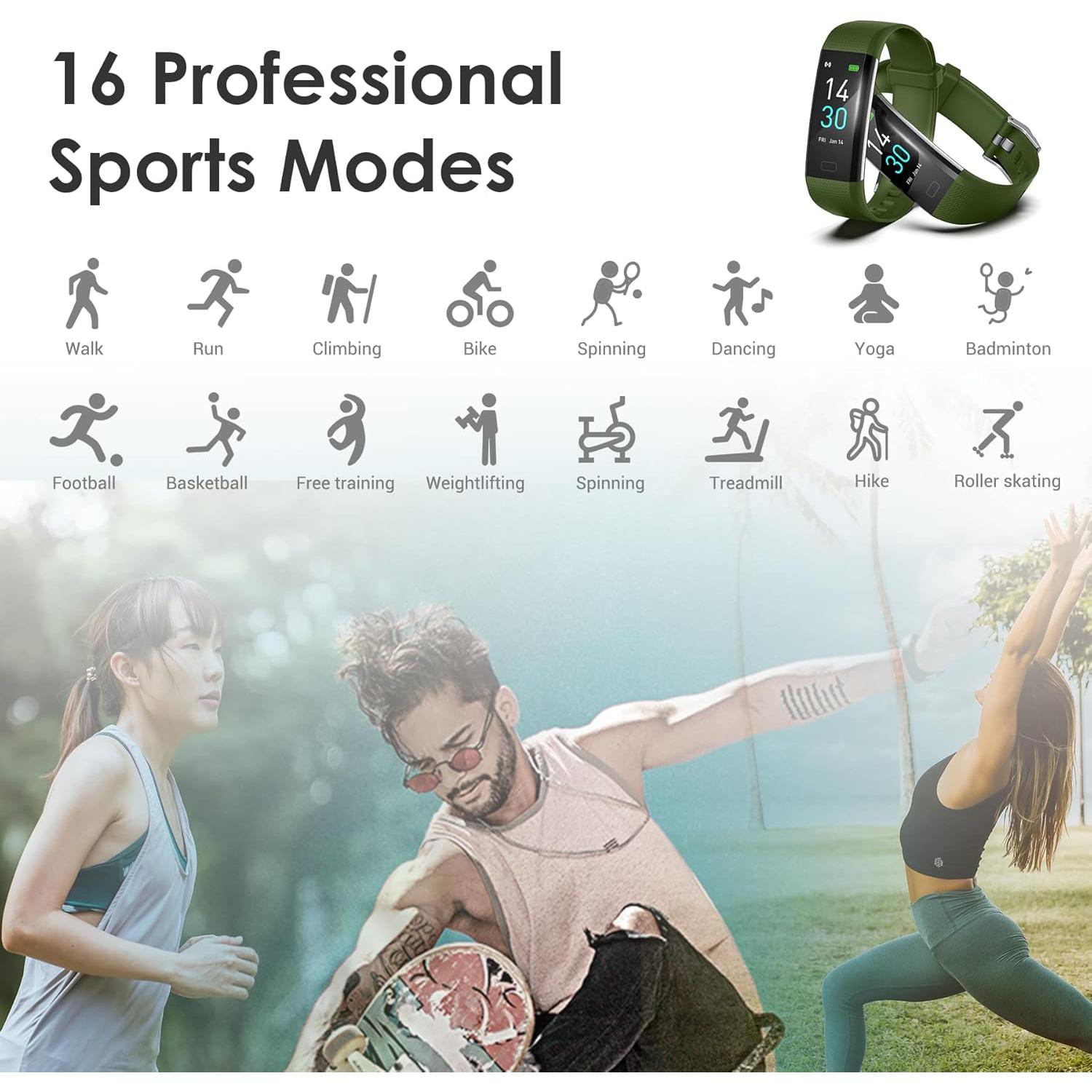 Reloj Inteligente Fitness Threesheep S5 Oliva - Monitoreo Salud y Actividad