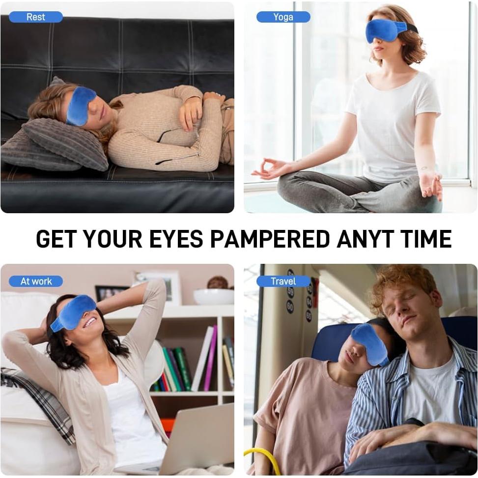 Máscara de Ojos Calentada MEISENHOME - Compresa Térmica Azul