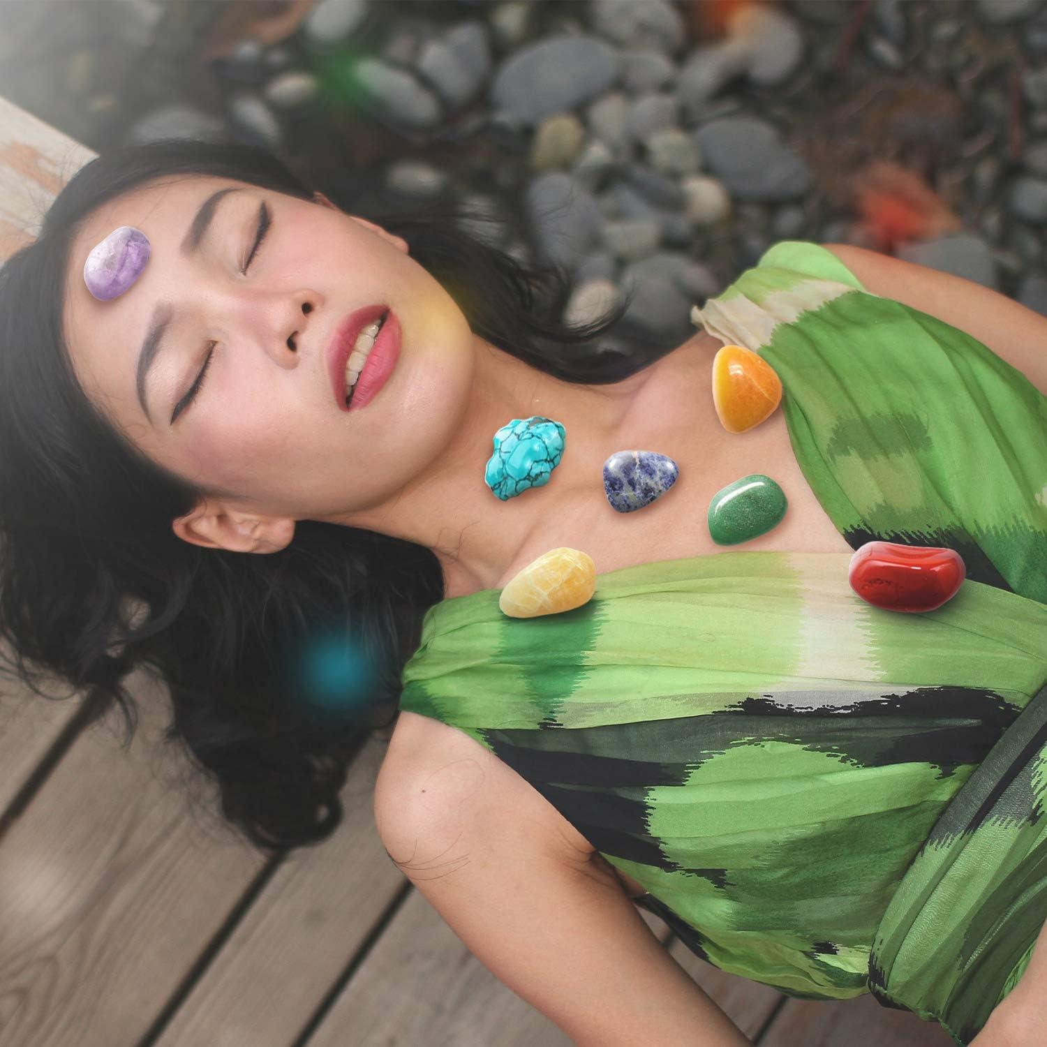 Juego de Cristales de Sanación de Chakra Mecka - 7 Piedras Reiki