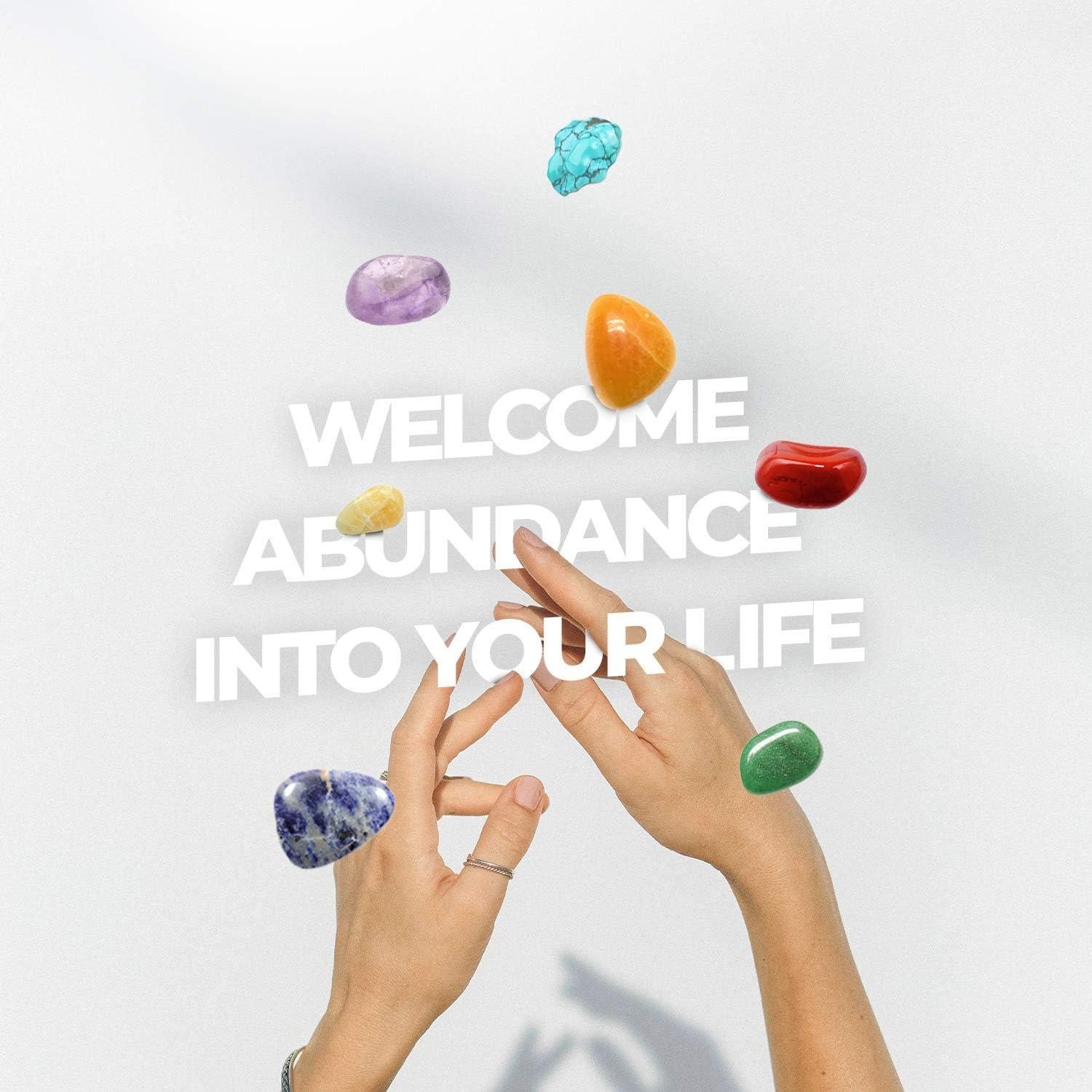 Juego de Cristales de Sanación de Chakra Mecka - 7 Piedras Reiki