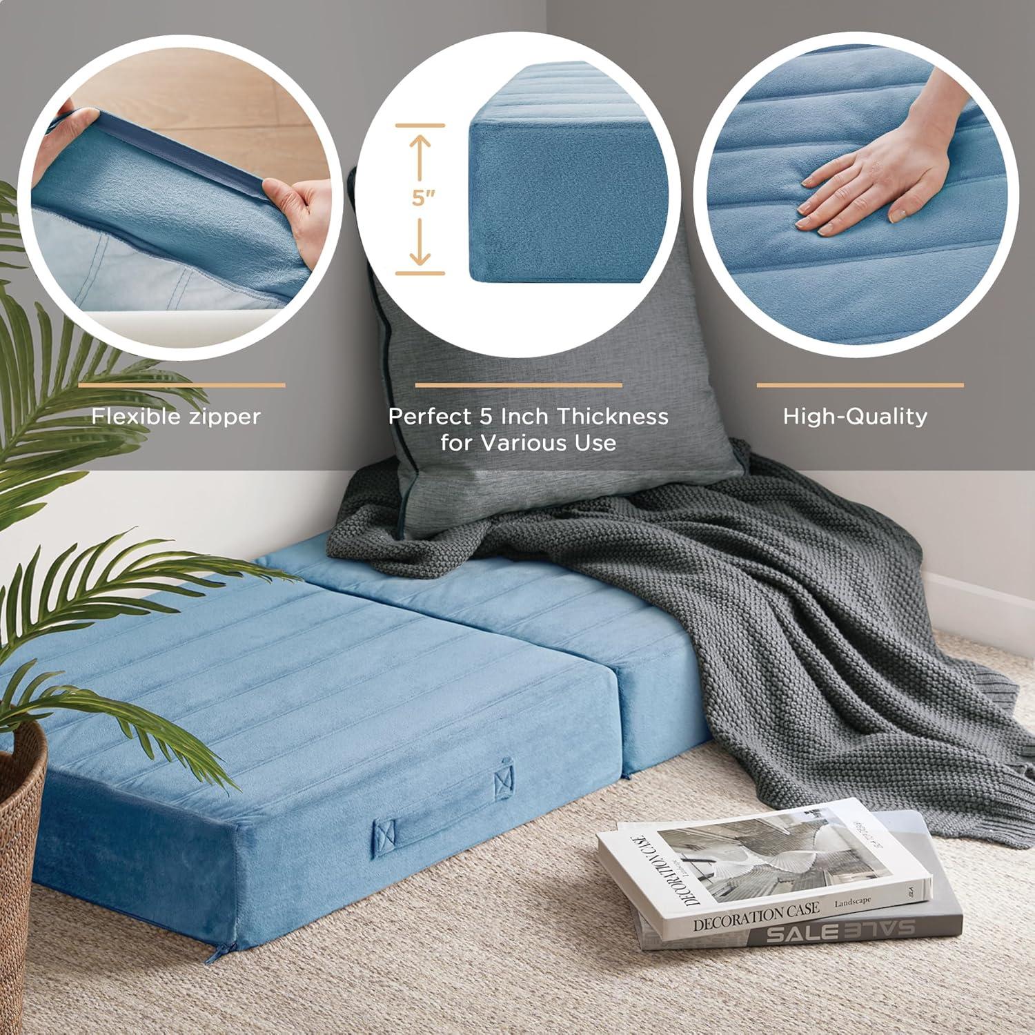 Cojín de Piso Codi Azul 55.88x55.88 cm Espuma Alta Densidad