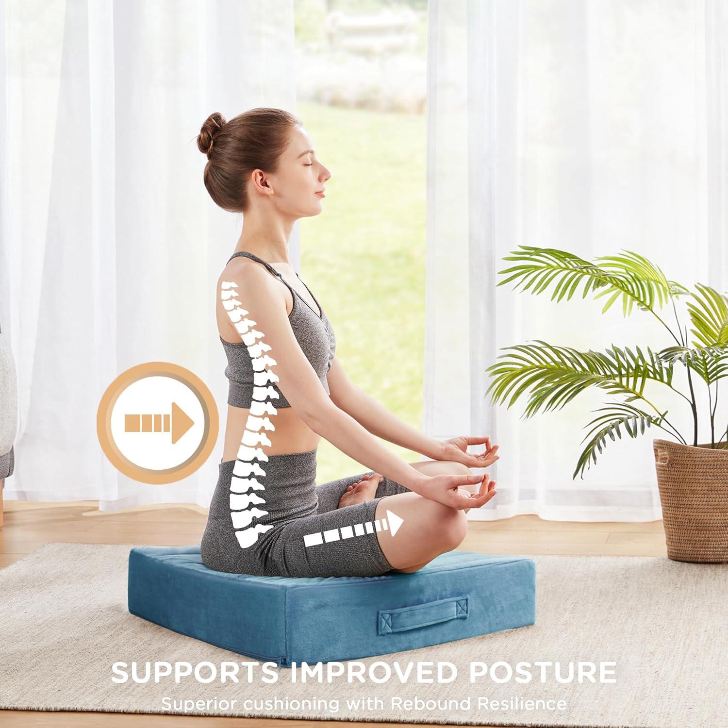 Cojín de Piso Codi Azul 55.88x55.88 cm Espuma Alta Densidad