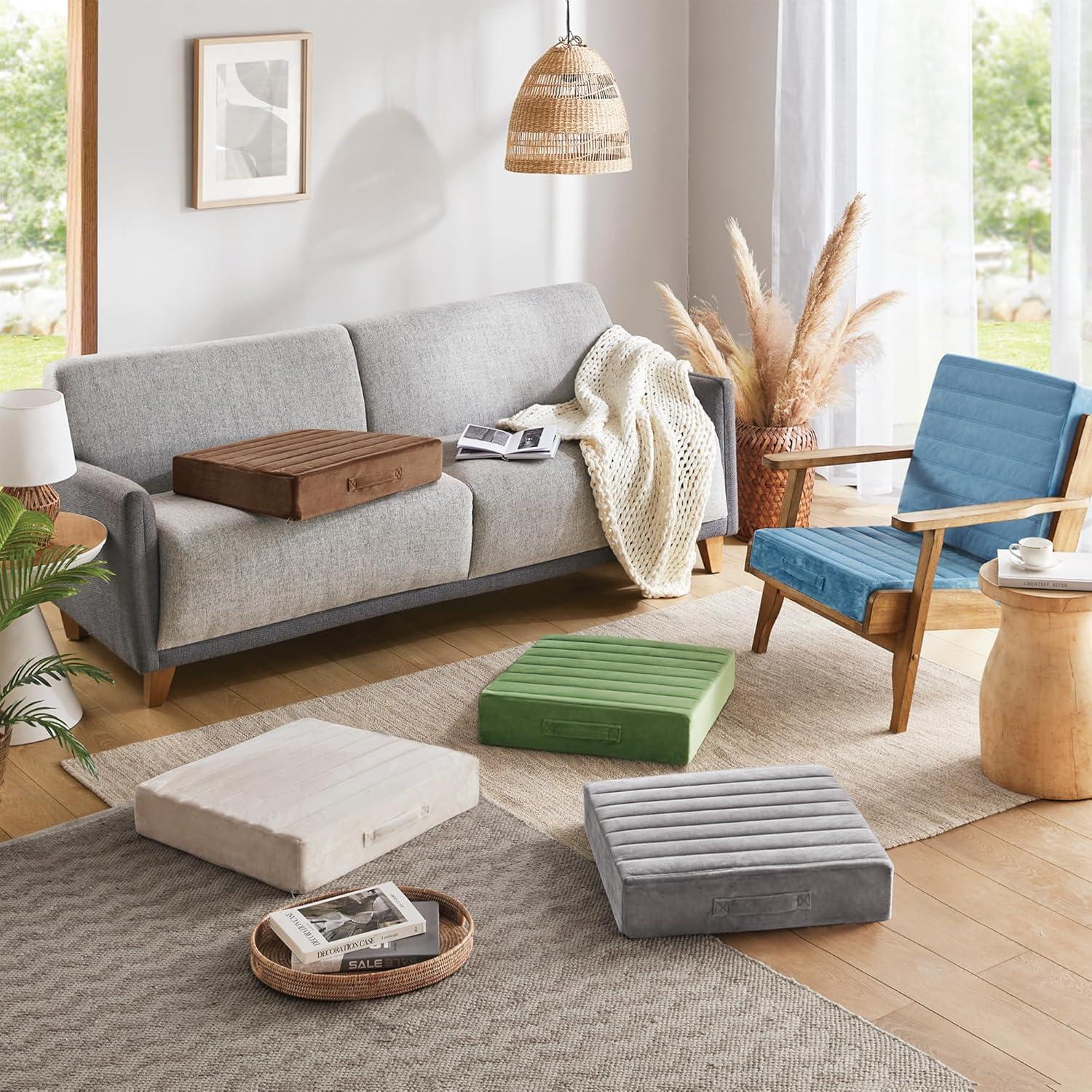 Cojín de Piso Codi Azul 55.88x55.88 cm Espuma Alta Densidad