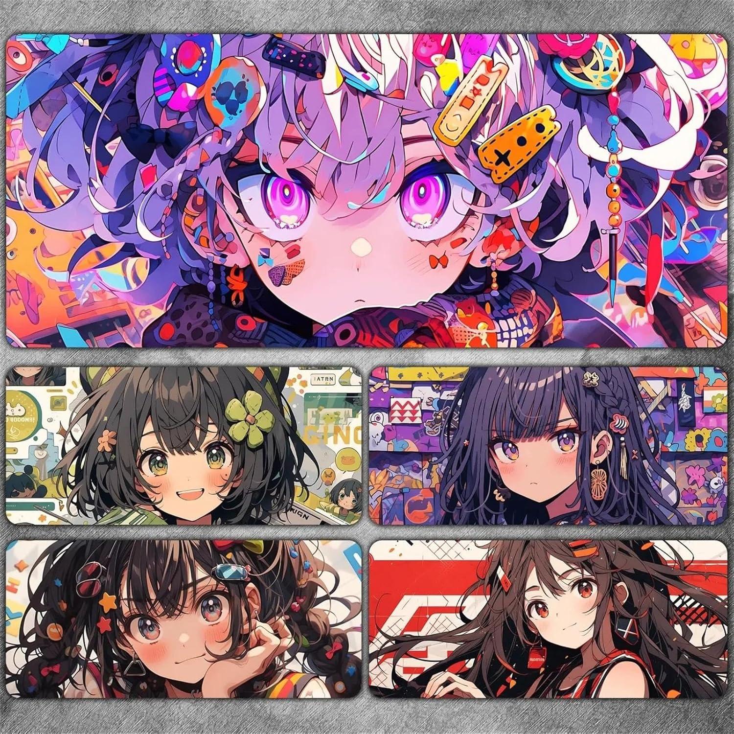 Alfombrilla de Ratón Anime ZEKYGPP 70x30cm Goma Antideslizante