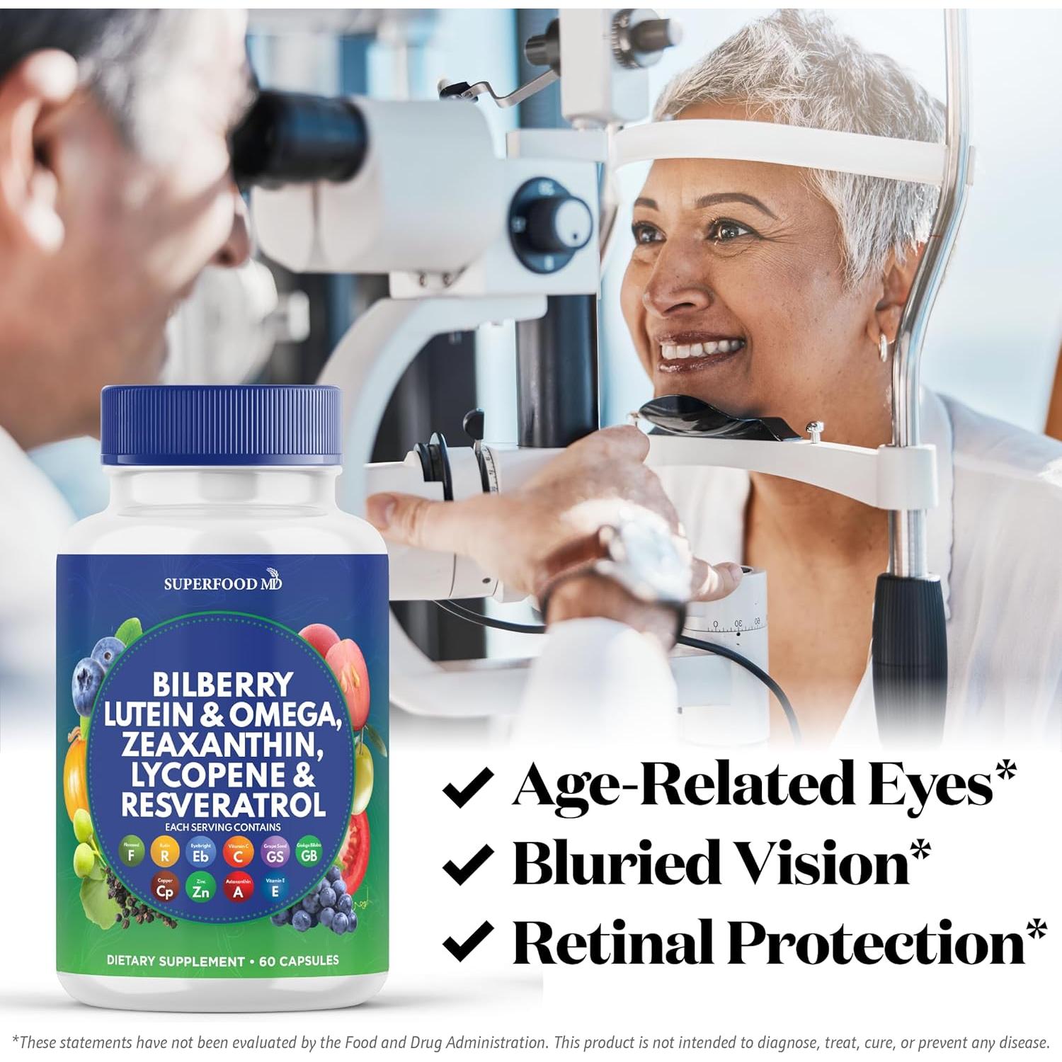 Vitaminas Oculares Superfood MD AREDS 2 - 60 Cápsulas