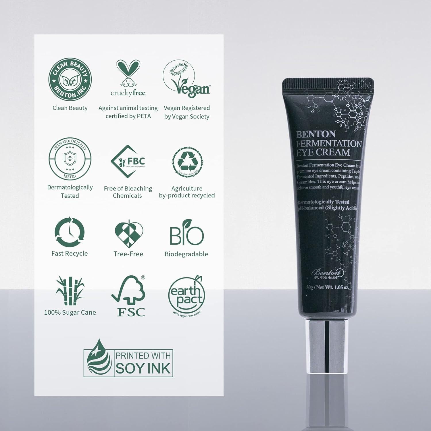 Crema para Ojos Benton 29.57 ml - Antiarrugas Galactomyces