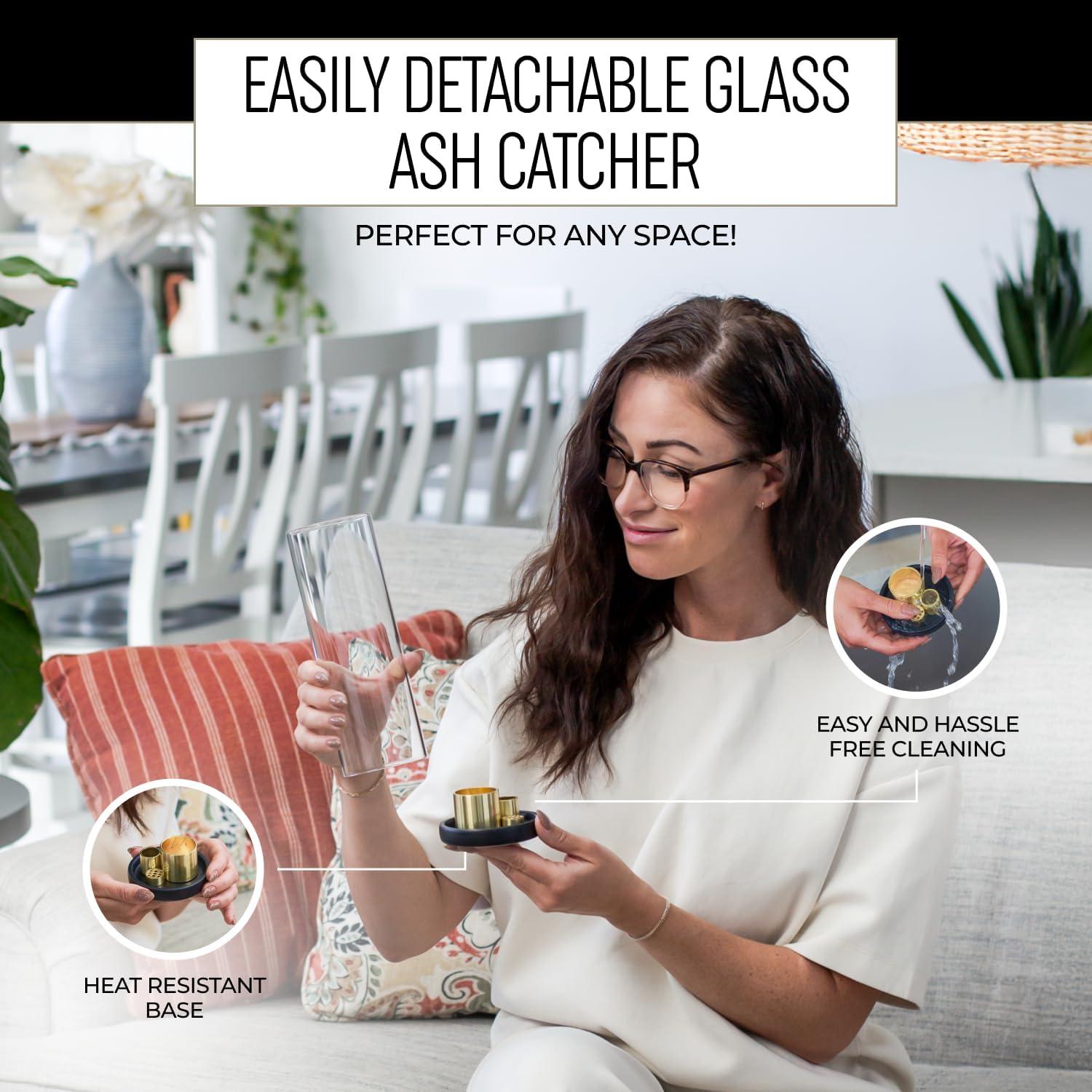 Quemador de Incienso Cerámico Wills and Elm Trio Negro 4 en 1