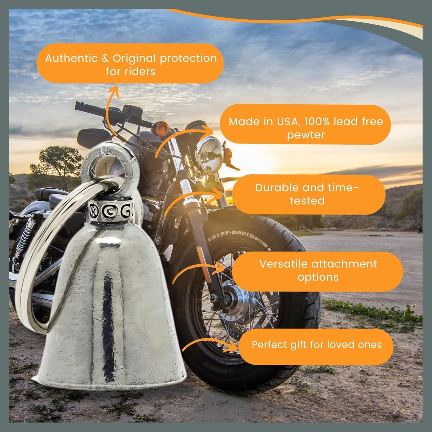 Campana de Suerte Guardian Bell Gato para Motociclistas - Hecho en EE. UU.