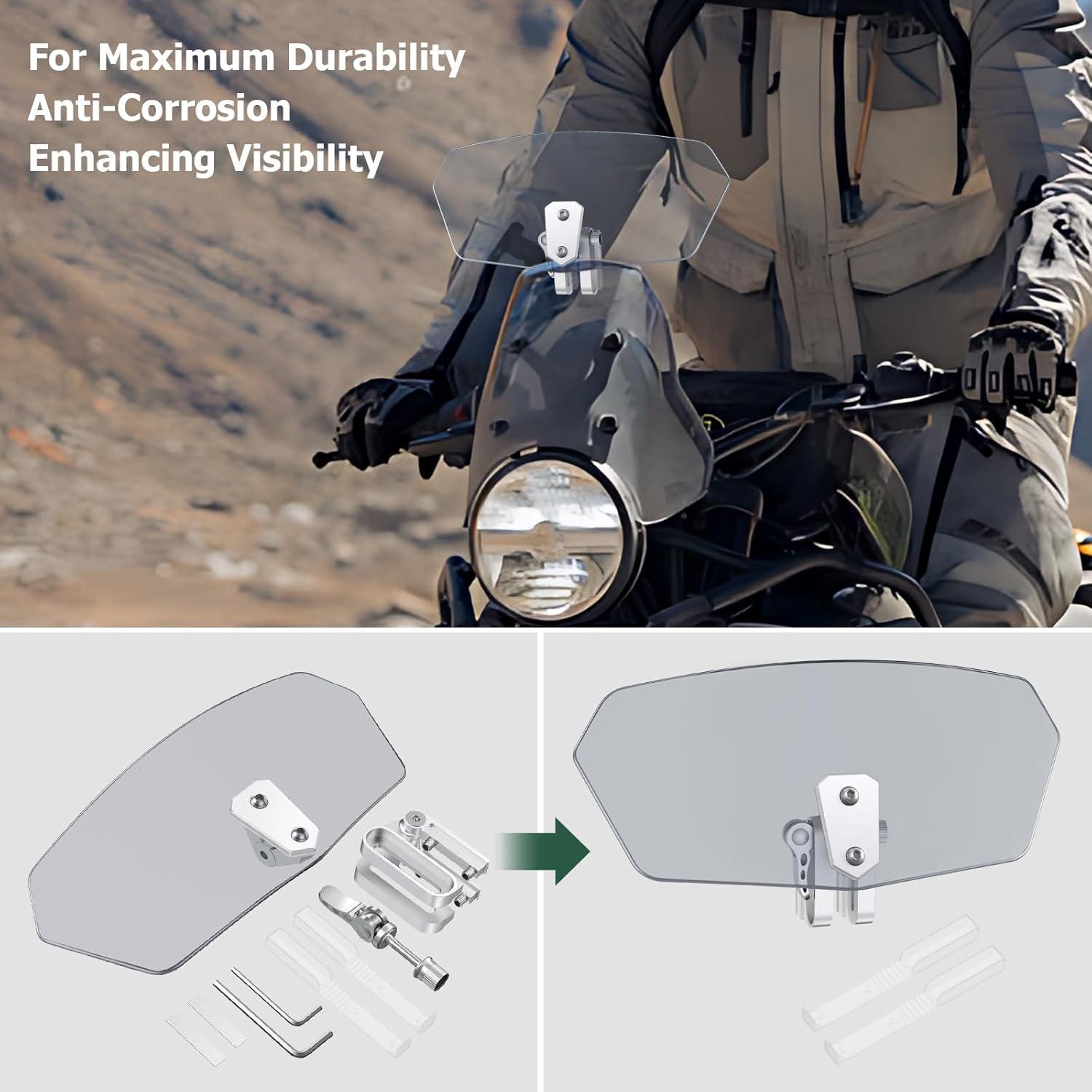 Deflector de Viento JiGiU para Motocicleta Clip-On Humo