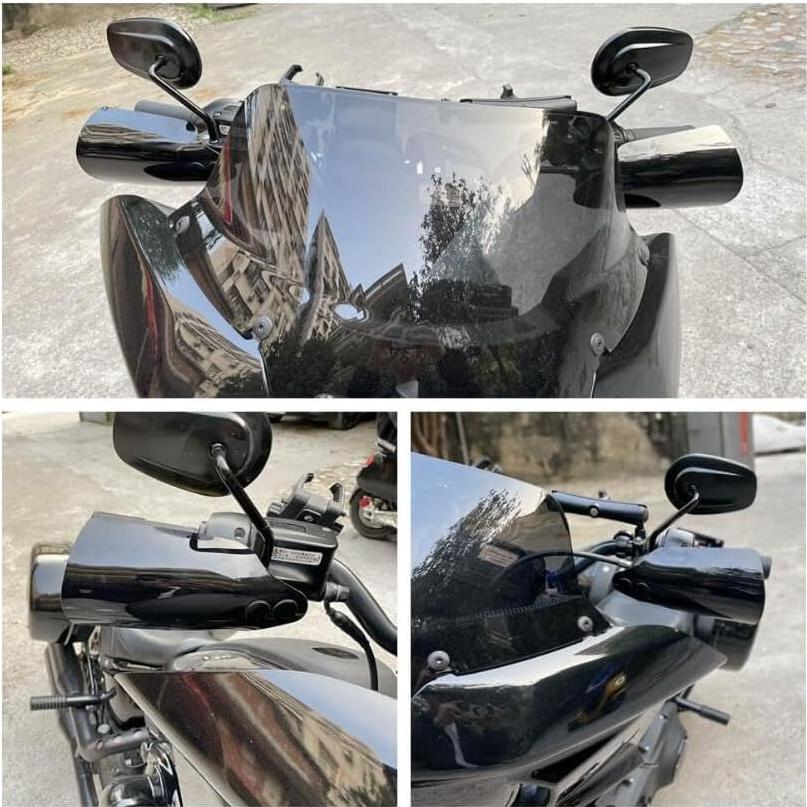 Soporte de Manillar FVMOTO Guardamanos Negro para Harley 2009+