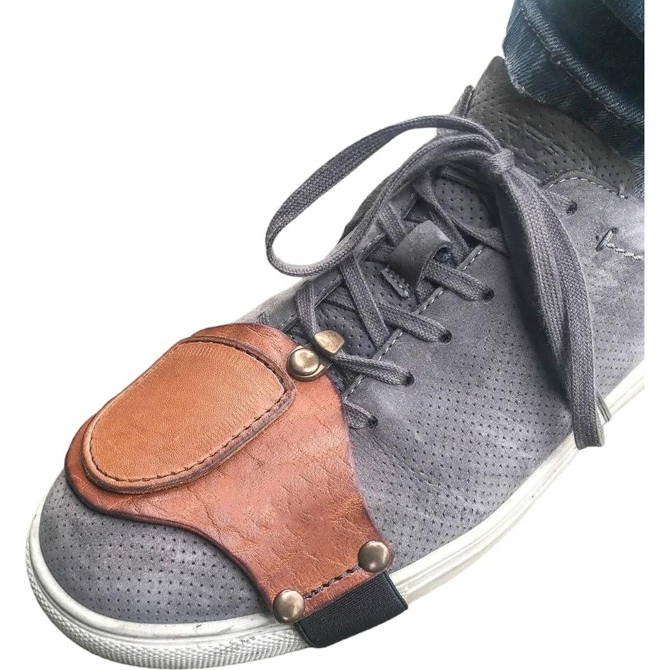 Cubierta Protectora para Botas de Motocicleta Negro - Cuero Genuino